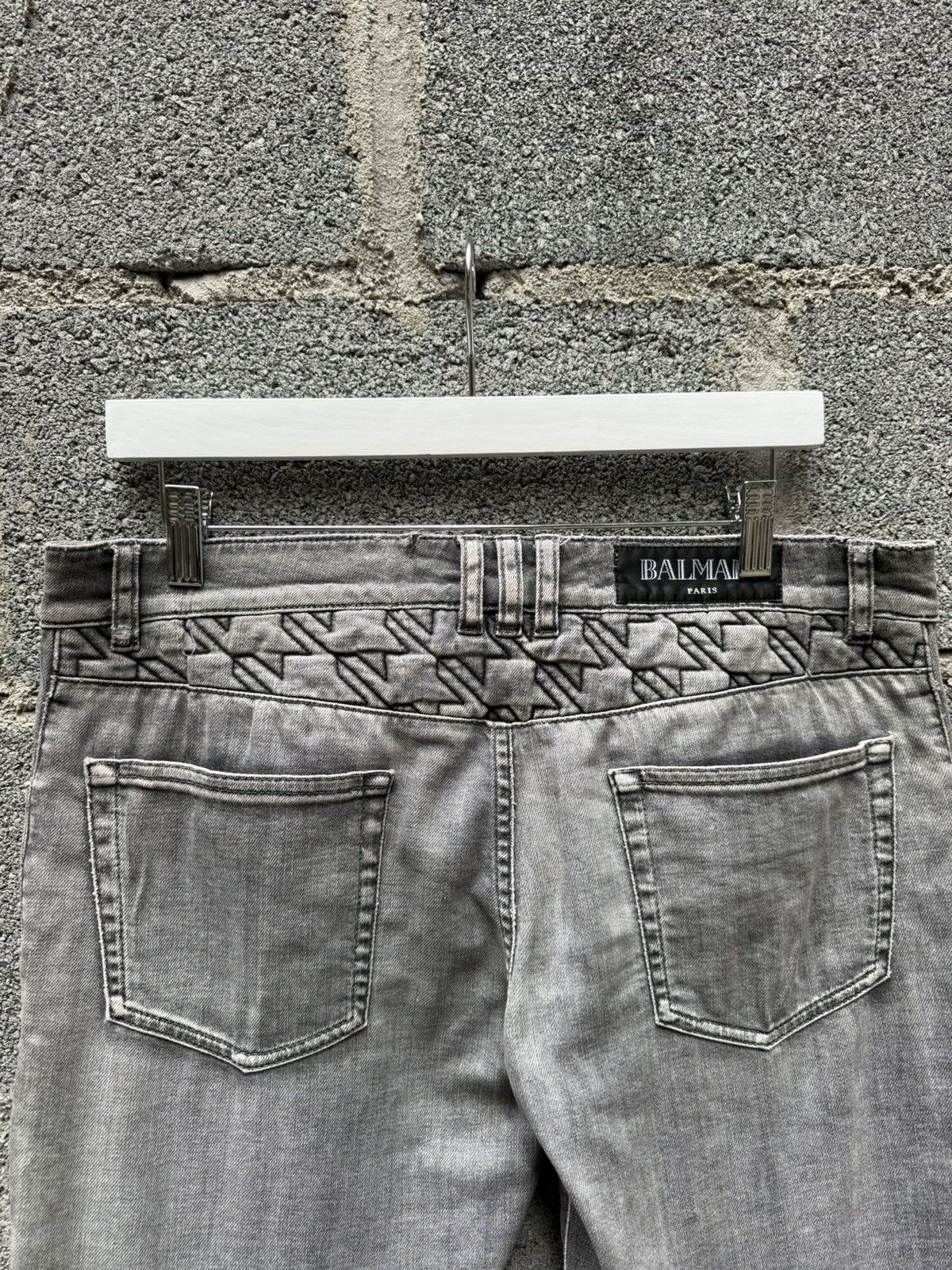 Balmain Balmain Houndstooth Biker Denim Size US 30 / EU 46 - 4 Thumbnail