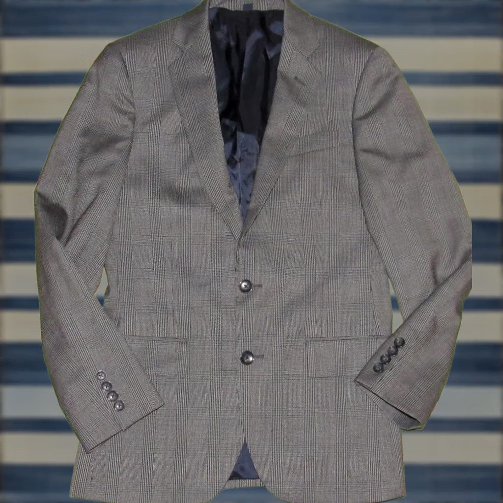 Vintage J CREW Thompson Black Wool Glen Plaid Blazer Jacket 34 Short NWT Mens Blazer Size US 34 / EU 50 - 1 Thumbnail