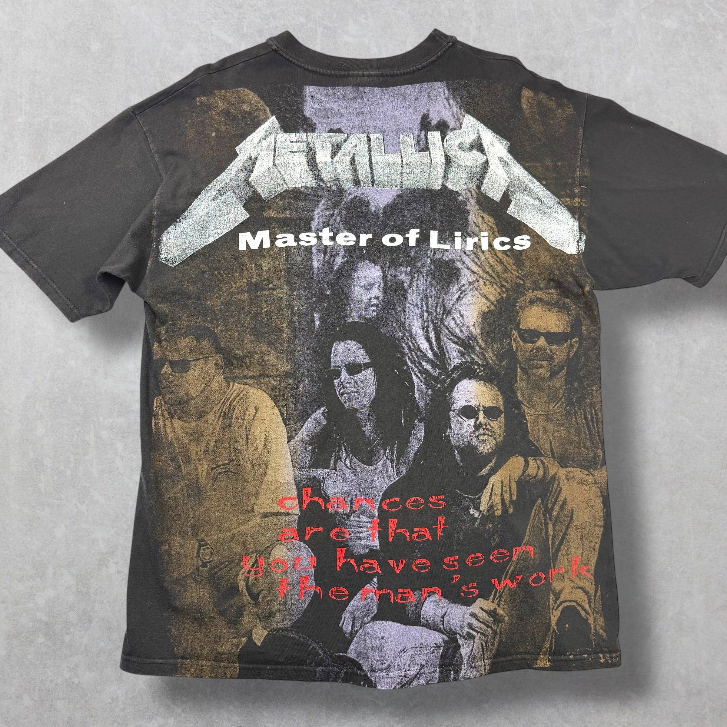 Vintage Vintage 90's Metallica Master of Lyrics Mexican Bootleg XL Size US XL / EU 56 / 4 - 2 Thumbnail