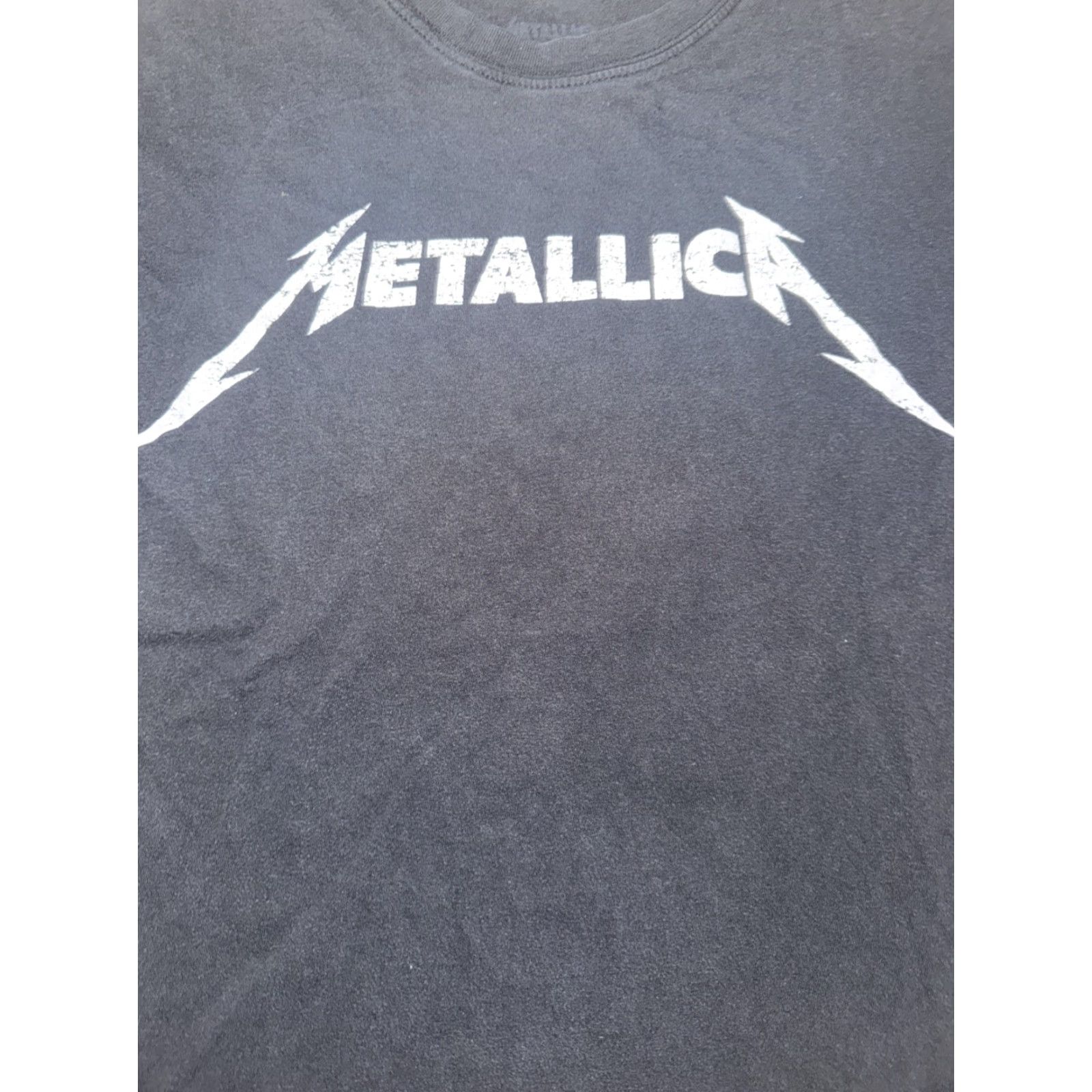 Spell Metallica Spell Out Logo Graphic Band T-Shirt Black Medium Mens Crew Neck 20x24 Cotton Graphic Print Vintage No Size US M / EU 48-50 / 2 - 2 Thumbnail