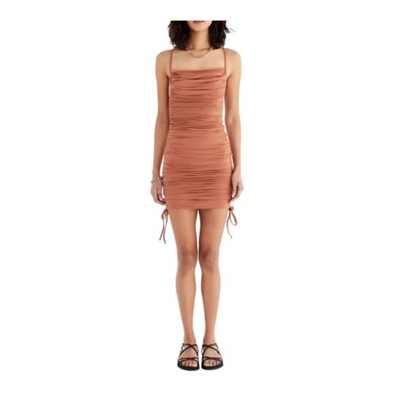 REVOLVE NWT RUMER Paige Mini Dress In Amber Size Medium Size M / US 6-8 / IT 42-44 - 1 Thumbnail
