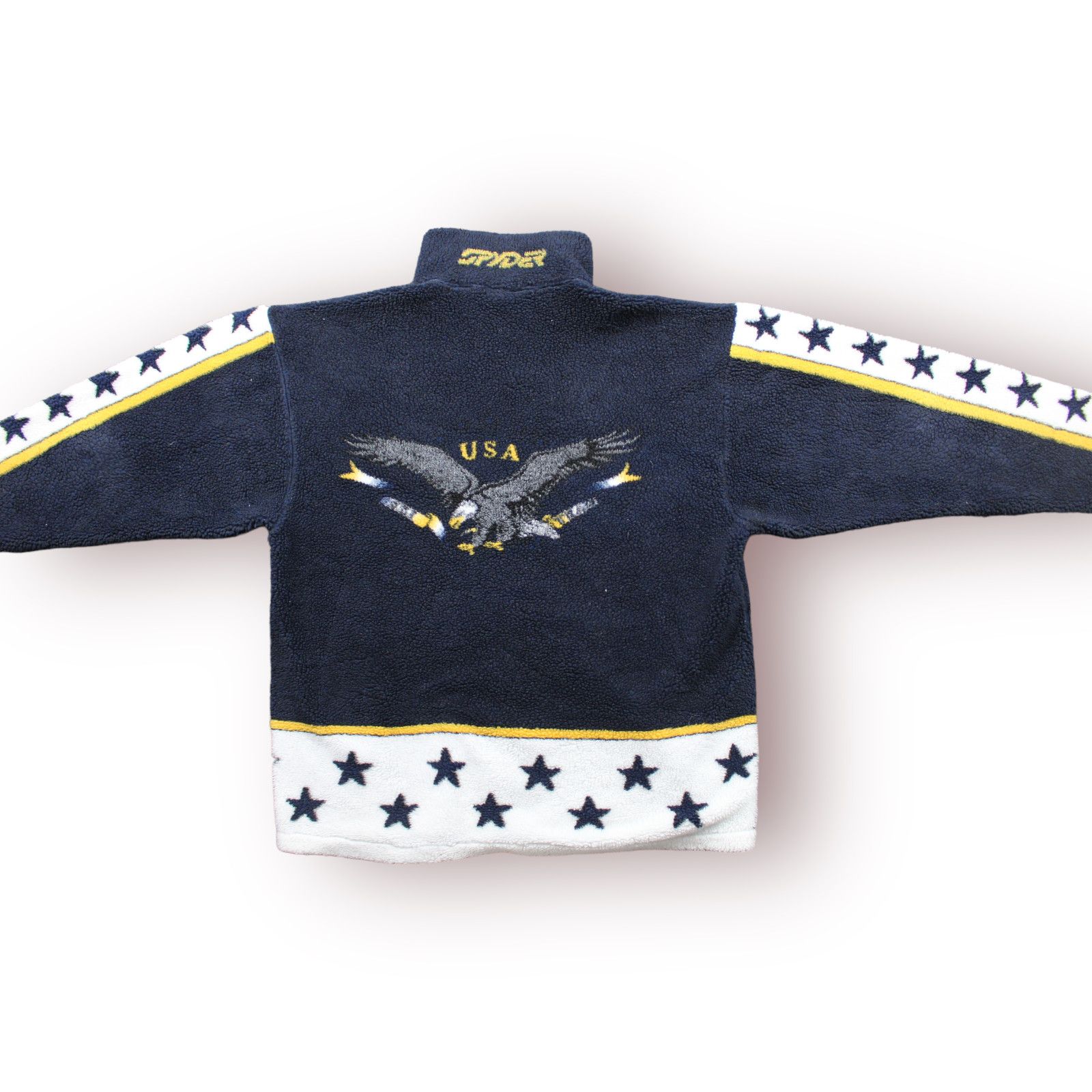 Vintage Spyder USA Ski Team Deep Pile Fleece Zip-Up Jacket