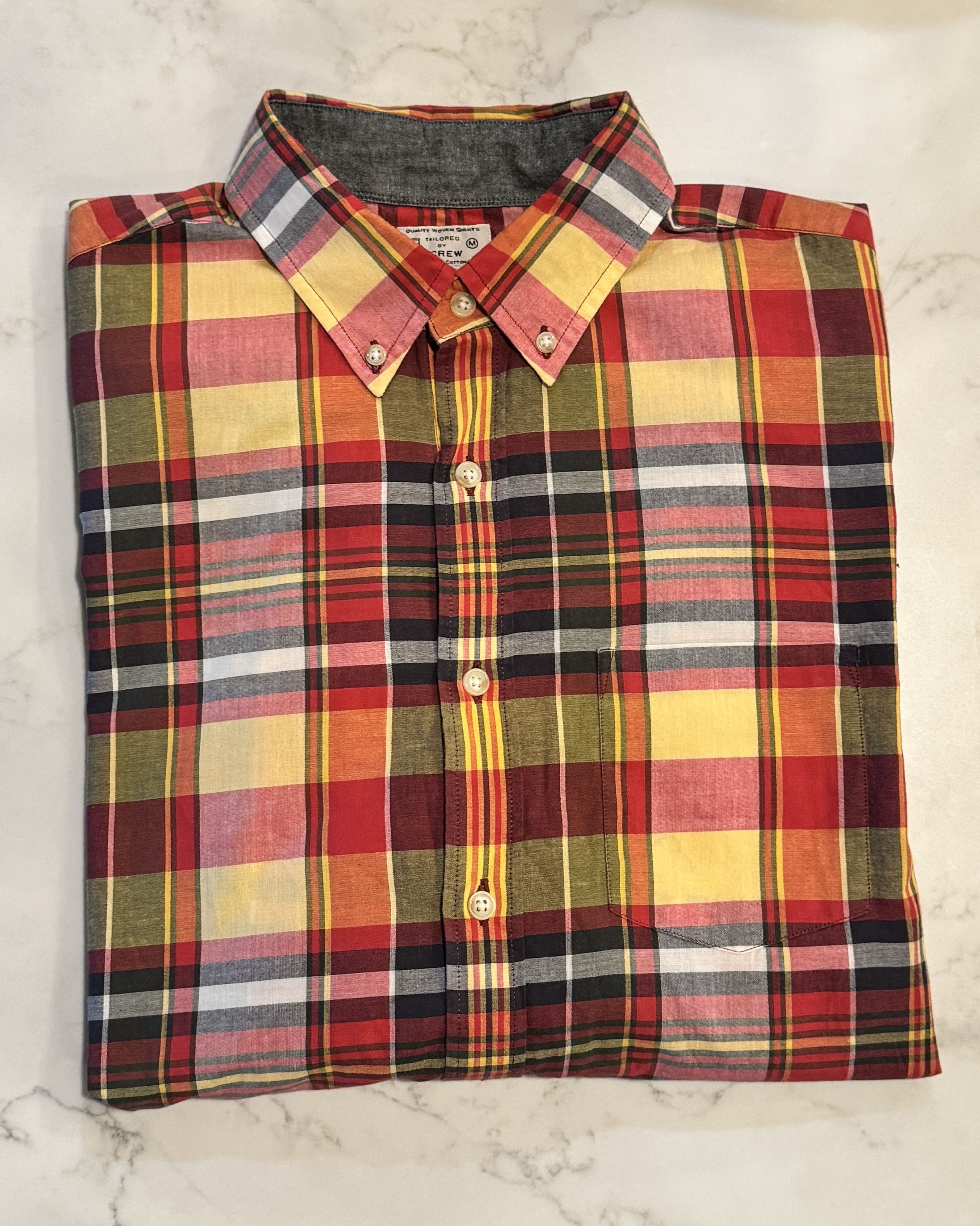 J.Crew J. Crew Woven Tailored Button Down Shirt Size US M / EU 48-50 / 2 - 1 Preview