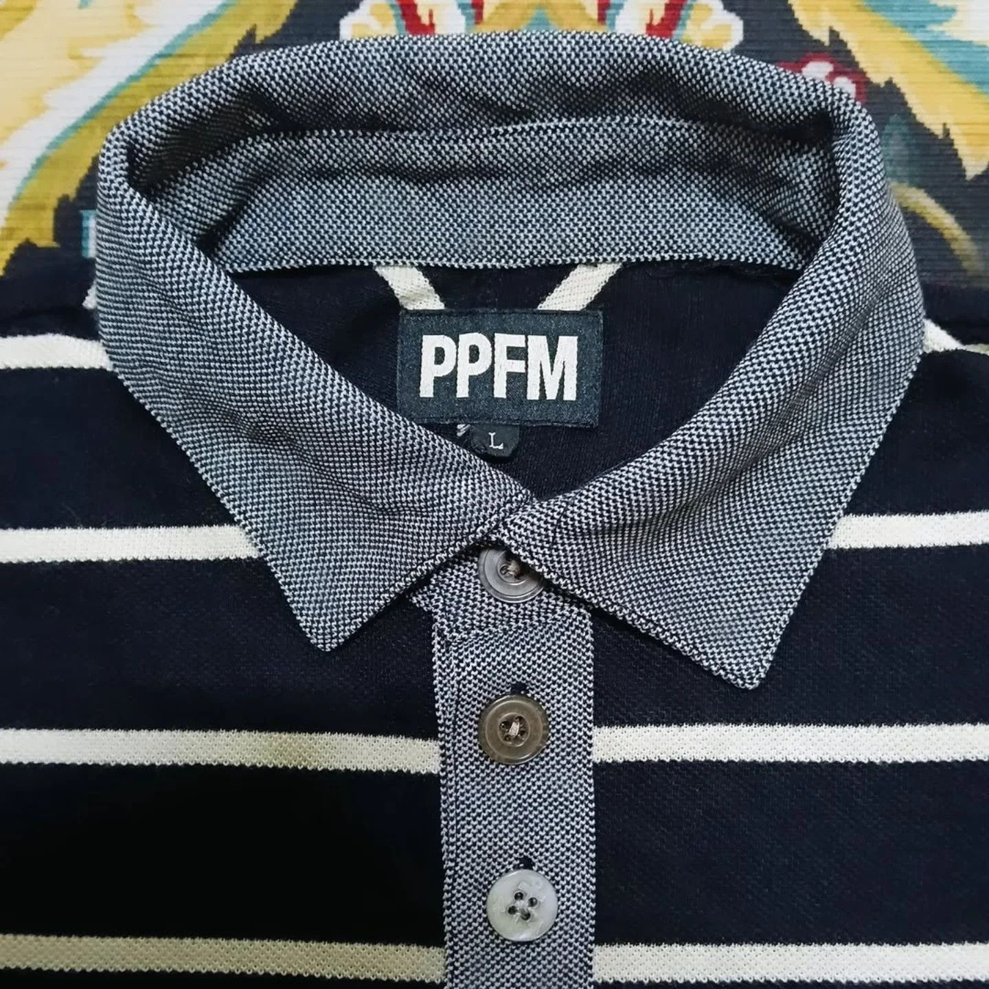 PPFM PPFM Stripes Polo Original Made in Japan ( M ) Size US M / EU 48-50 / 2 - 3 Thumbnail