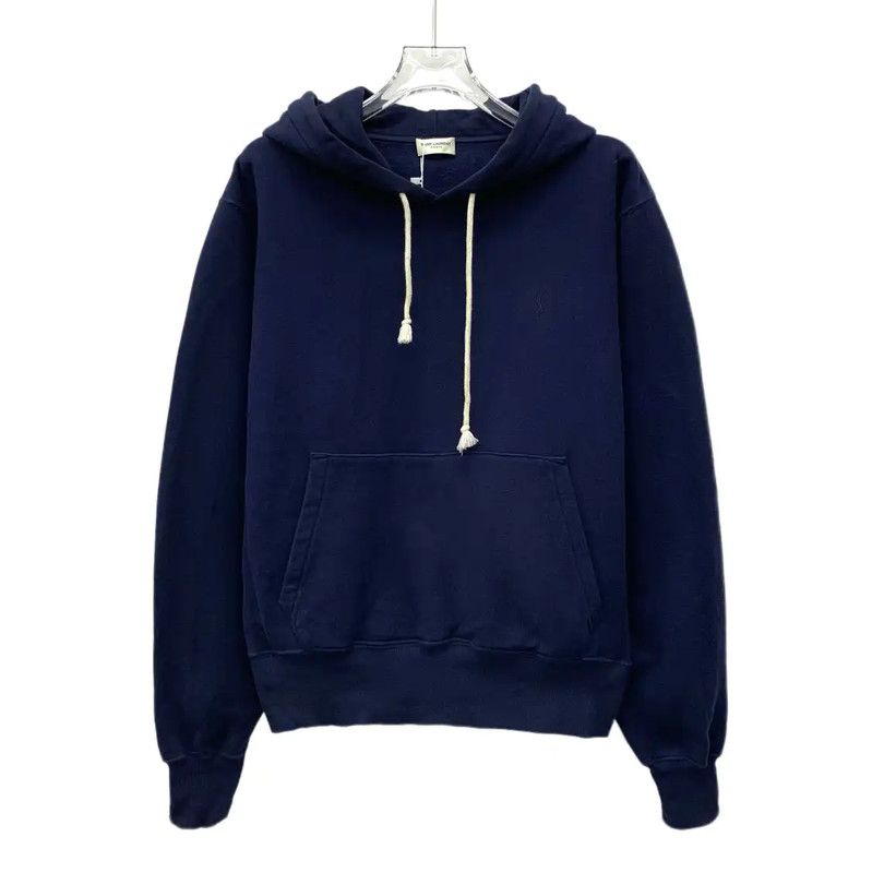 Yves Saint Laurent YSL Navy Cotton Women’s Hoodie 0089 Size S / US 4 / IT 40 - 1 Thumbnail