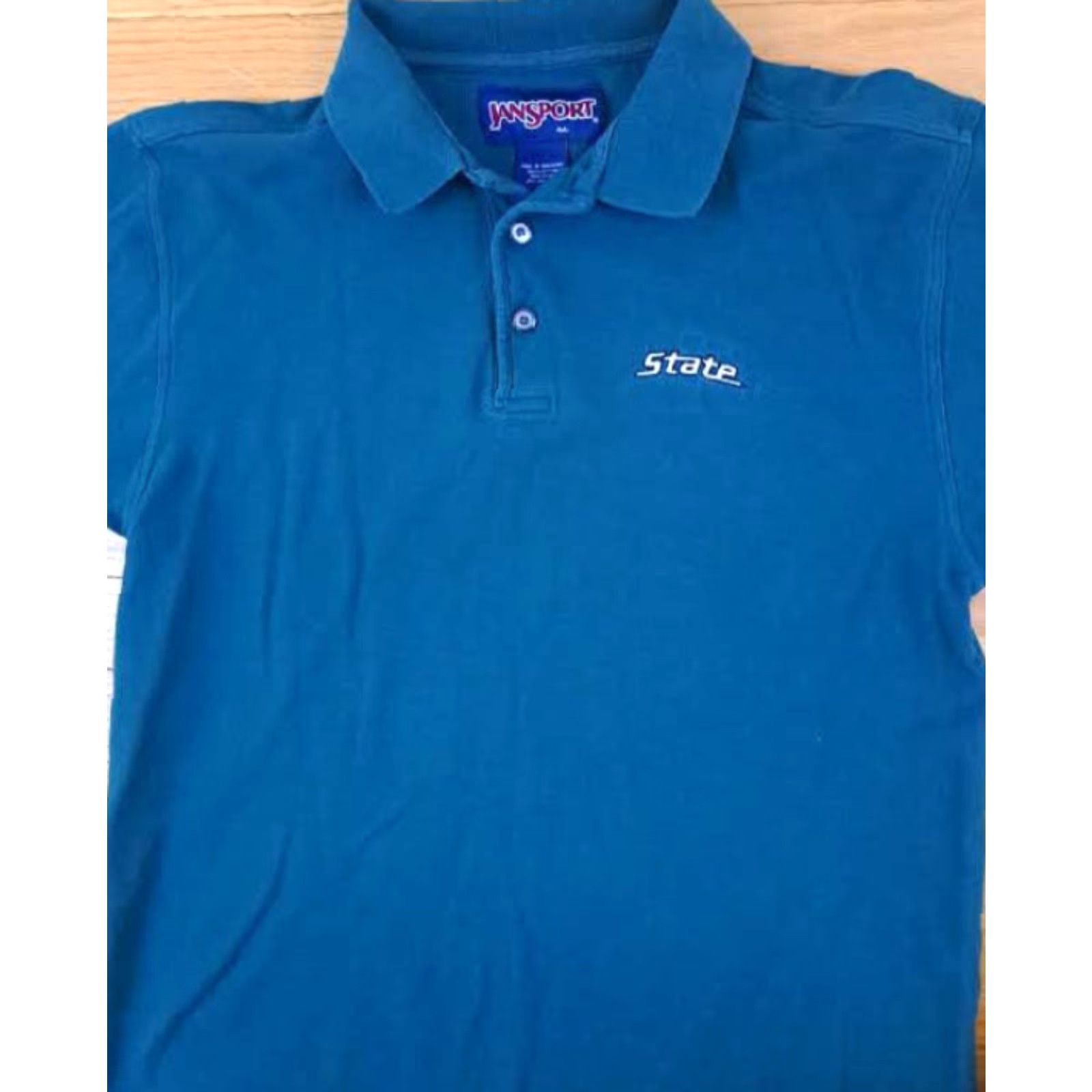 Jansport VINTAGE Jansport Michigan State Polo Shirt Button-Up Knit Medium Green Mens Short Sleeve 1/4 Button Polo-Golf Shirt Size US M / EU 48-50 / 2 - 4 Thumbnail