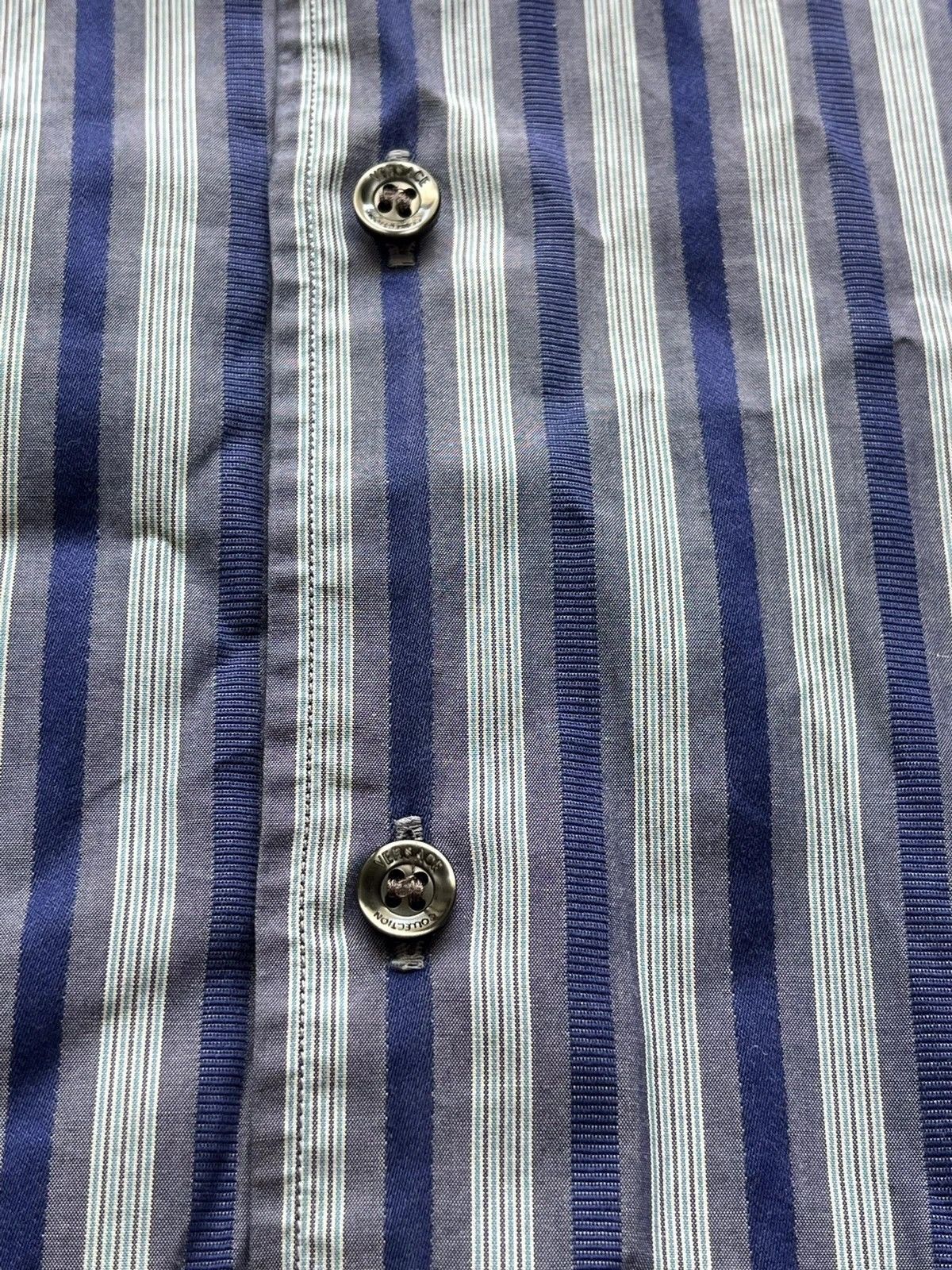 Versace Versace Collection Size 15 1/2 | 39 L Shirt Stripped 2010s Size US L / EU 52-54 / 3 - 4 Thumbnail