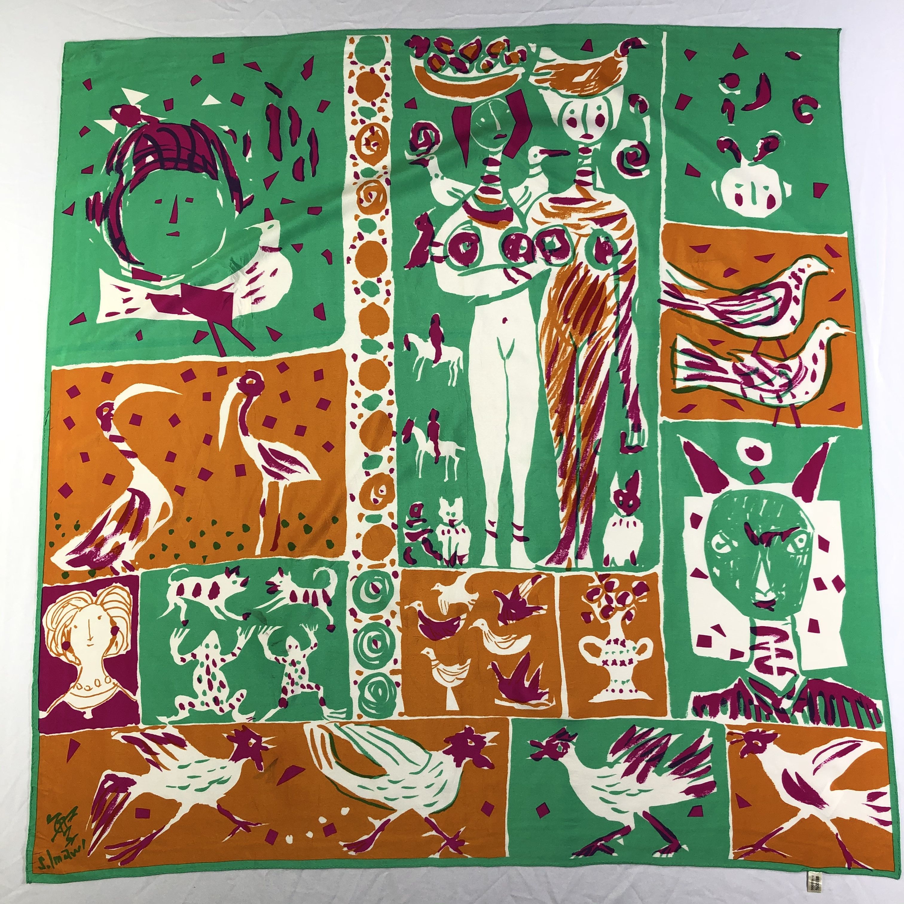 Vintage Vintage Silk Scarf Size ONE SIZE - 2 Thumbnail