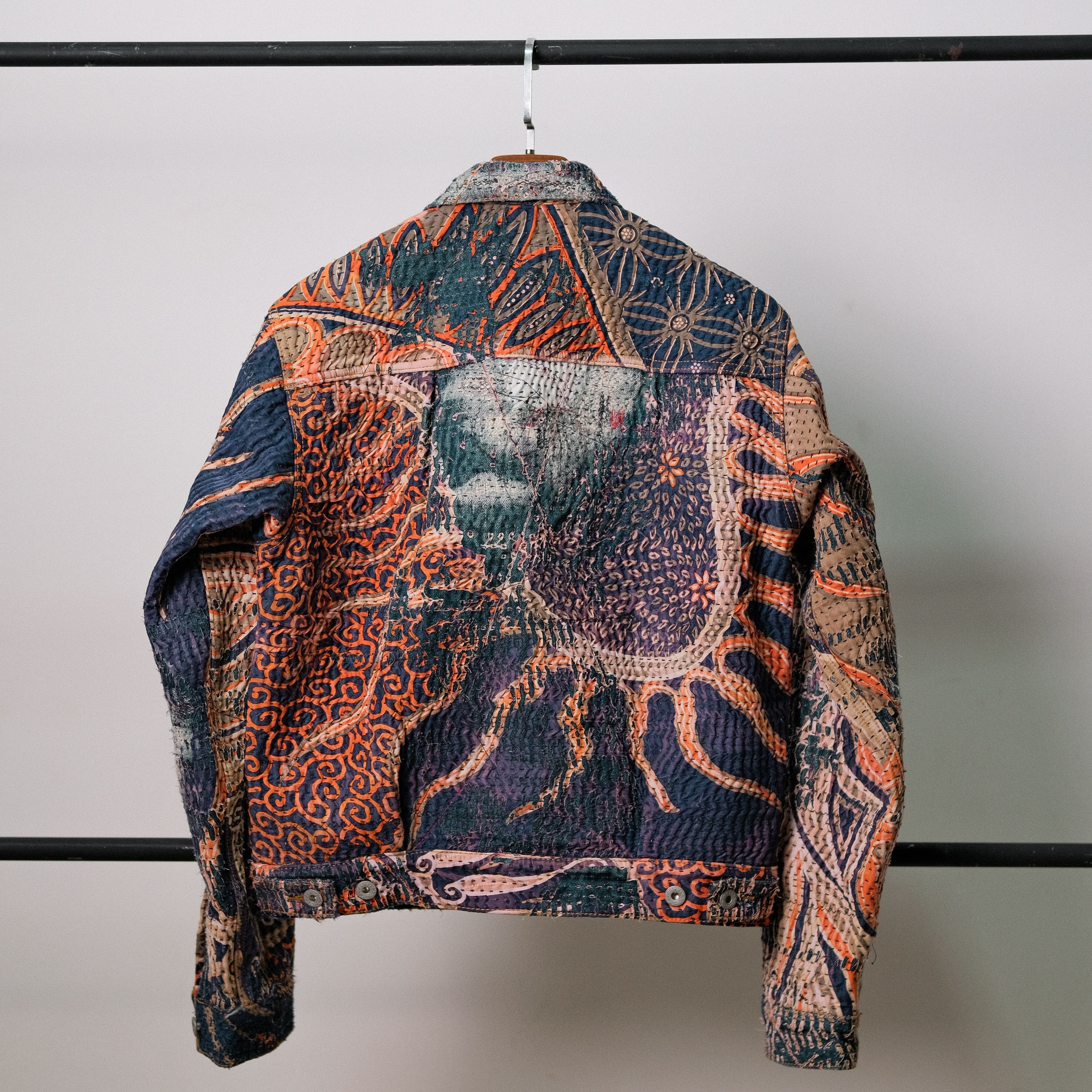 Levi's Levis 71507 Selvedge X Sashiko Boro Etnic Jacket Size US M / EU 48-50 / 2 - 7 Thumbnail