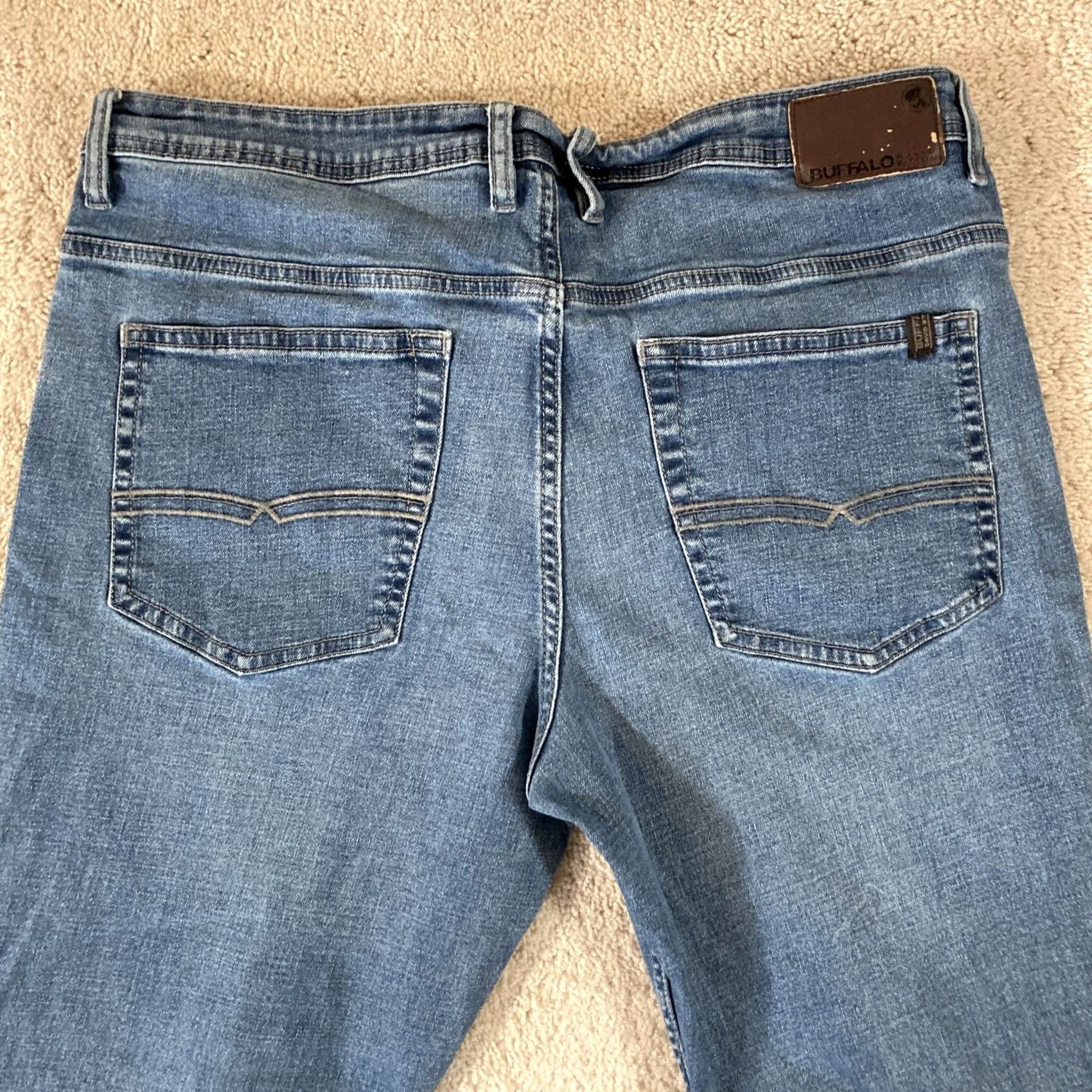 Buffalo David Bitton Buffalo David Bitton Jackson X Jeans Mens Size 36x29 Straight Denim Cotton Blend Mid Rise Regular Fit with Pockets Blue Denim Shirt? Size US 36 / EU 52 - 5 Thumbnail