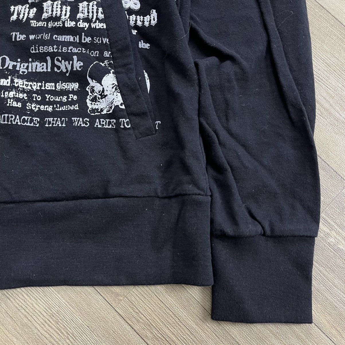14th Addiction 2000s Beaumere Skulls Poem Cross Gothic Punk Zip Fur Hoodie Size US S / EU 44-46 / 1 - 12 Thumbnail