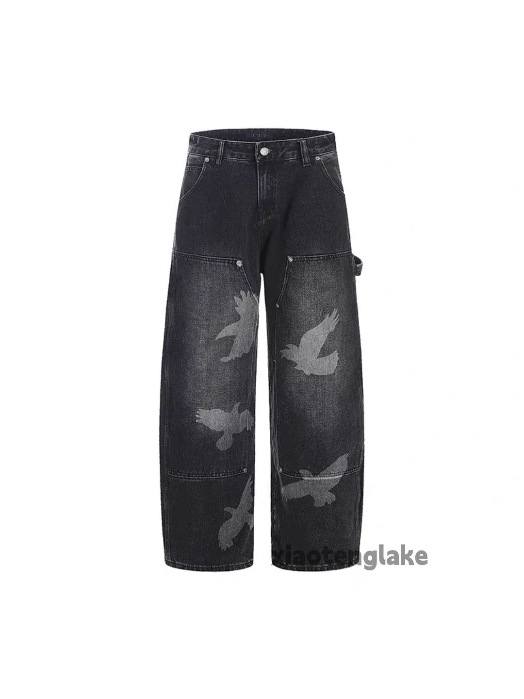 Jean Unisex utility loose baggy pattern graphic cargo pants Size US 32 / EU 48 - 5 Thumbnail