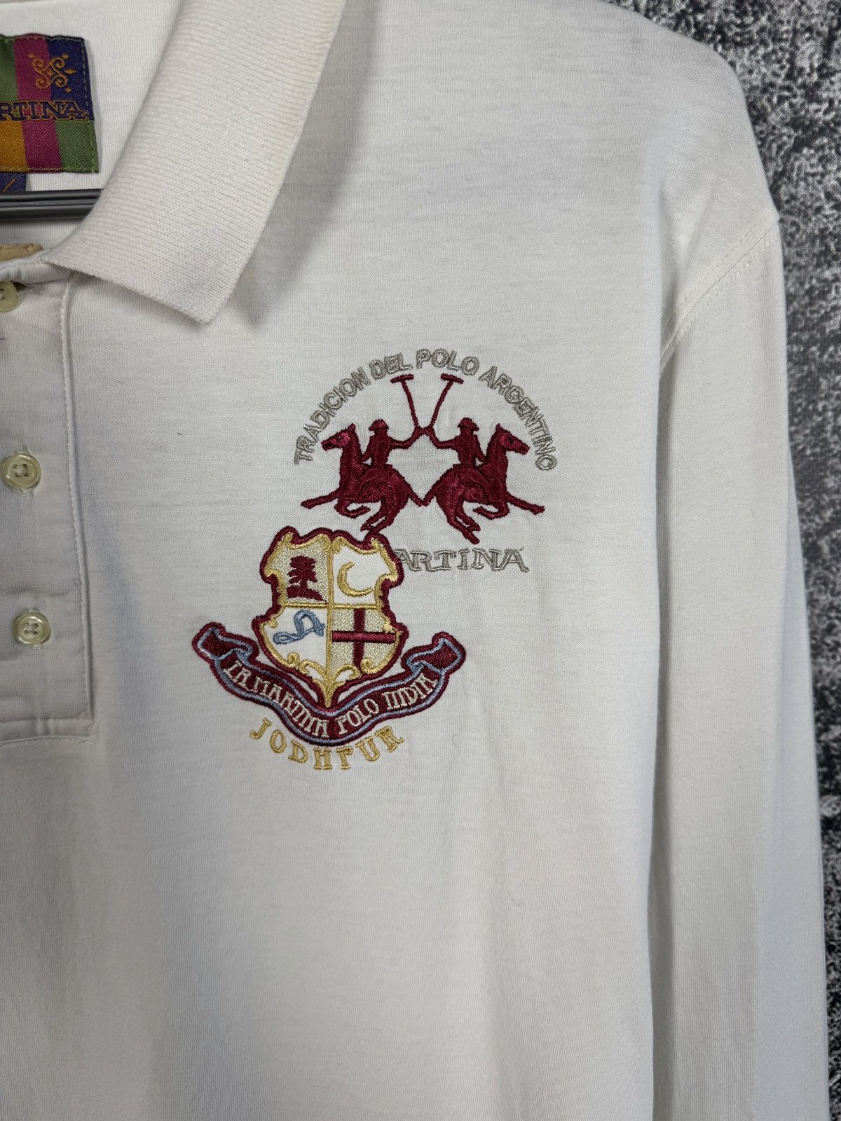 La Martina Vintage La Martina Long Sleeve Polo Shirt Crest Logo Size L Size US L / EU 52-54 / 3 - 6 Thumbnail