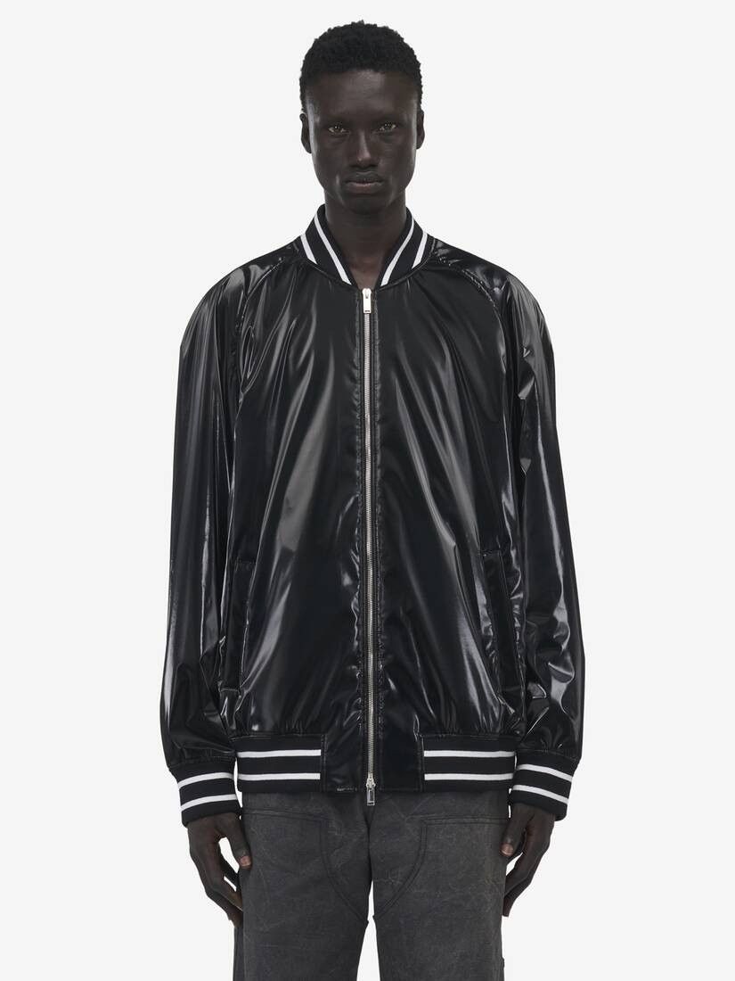 Alexander McQueen o1srvl11e0226 Oversized Bomber Jacket​ In Black Size US L / EU 52-54 / 3 - 2 Thumbnail