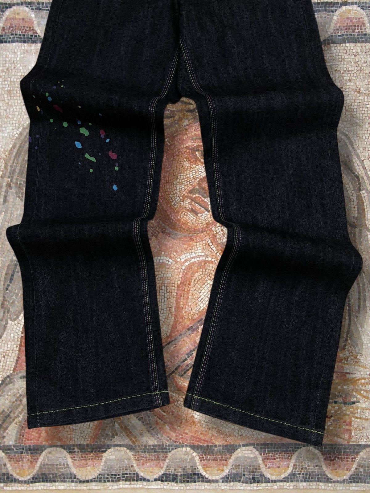 Beauty Beast Vintage Og Japan Designer Streetweae Double D Splash Denim Size US 28 / EU 44 - 3 Thumbnail