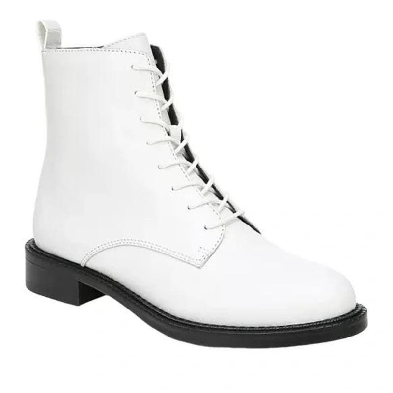 image of Nordstrom Sam Edelman | Nina Lace Up Combat Boot | 8M NWT in White, Women's