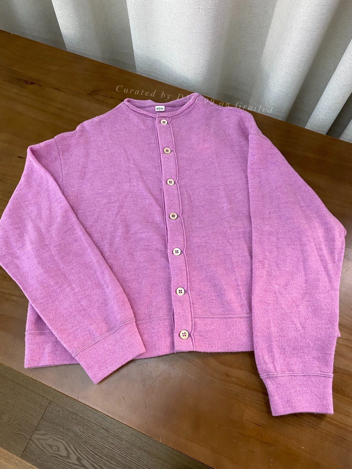 45rpm 45R Pink Wool Cardigan Size M / US 6-8 / IT 42-44 - 1 Thumbnail