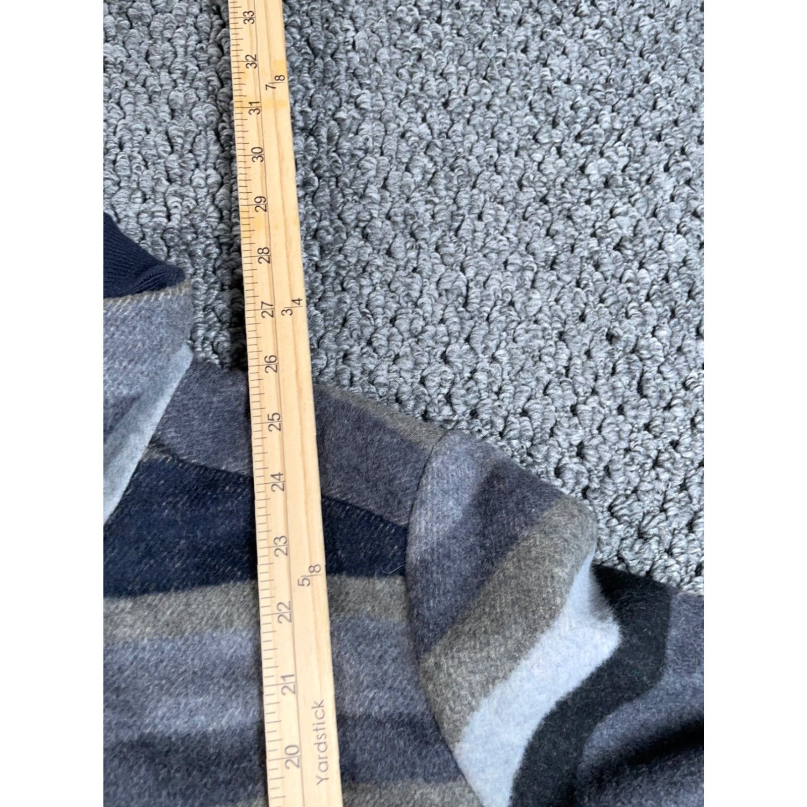 Prana prAna Jacket Women Large Gray Olive Green Striped Zip Front Insulated Wool-Blend Pockets Size L / US 10 / IT 46 - 7 Thumbnail