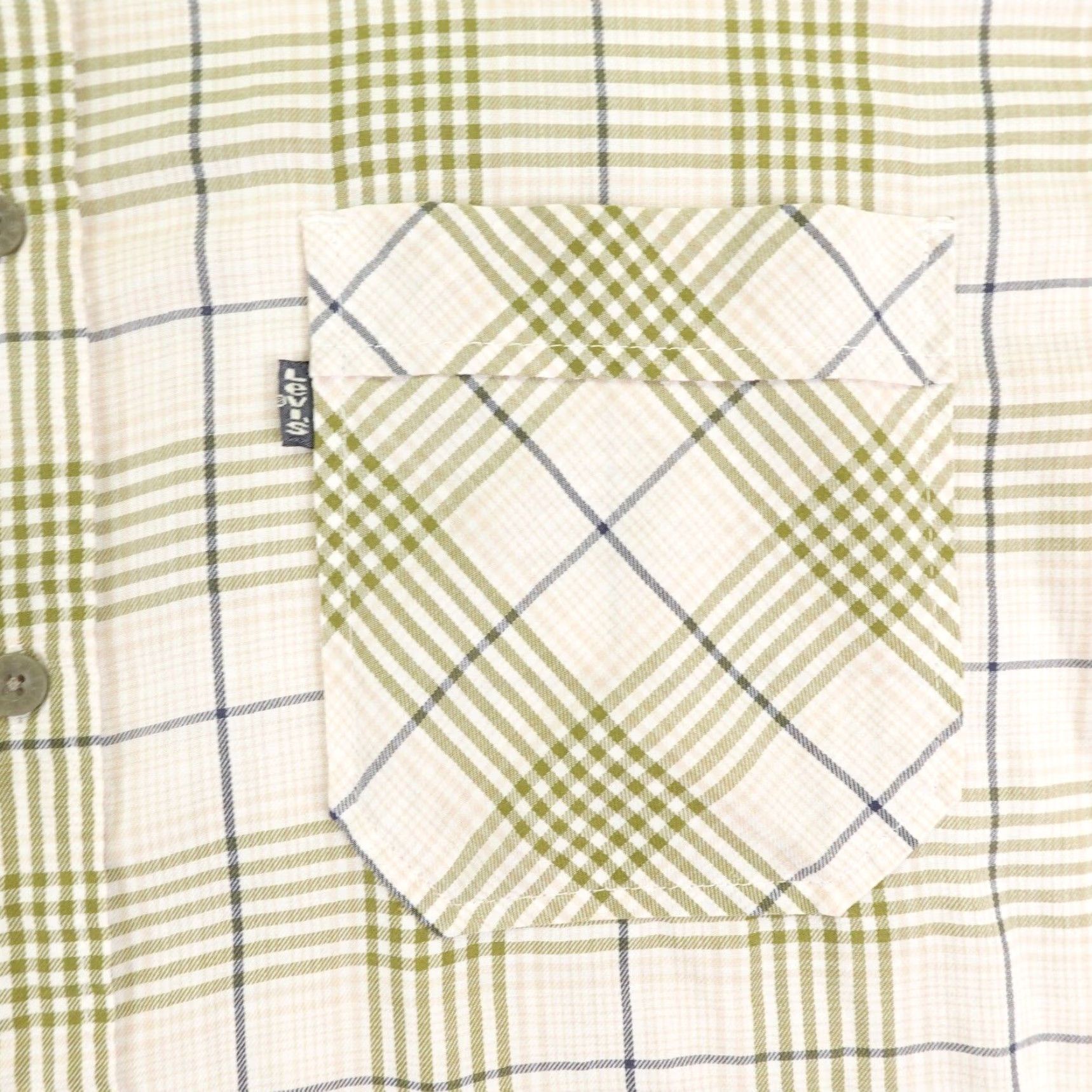 Levi's VINTAGE Levi's Shirt Mens Large Plaid Button-Up 90s Casual Outdoor Beige Cotton Shirt Mens Large 90s Levi's Size US L / EU 52-54 / 3 - 3 Thumbnail
