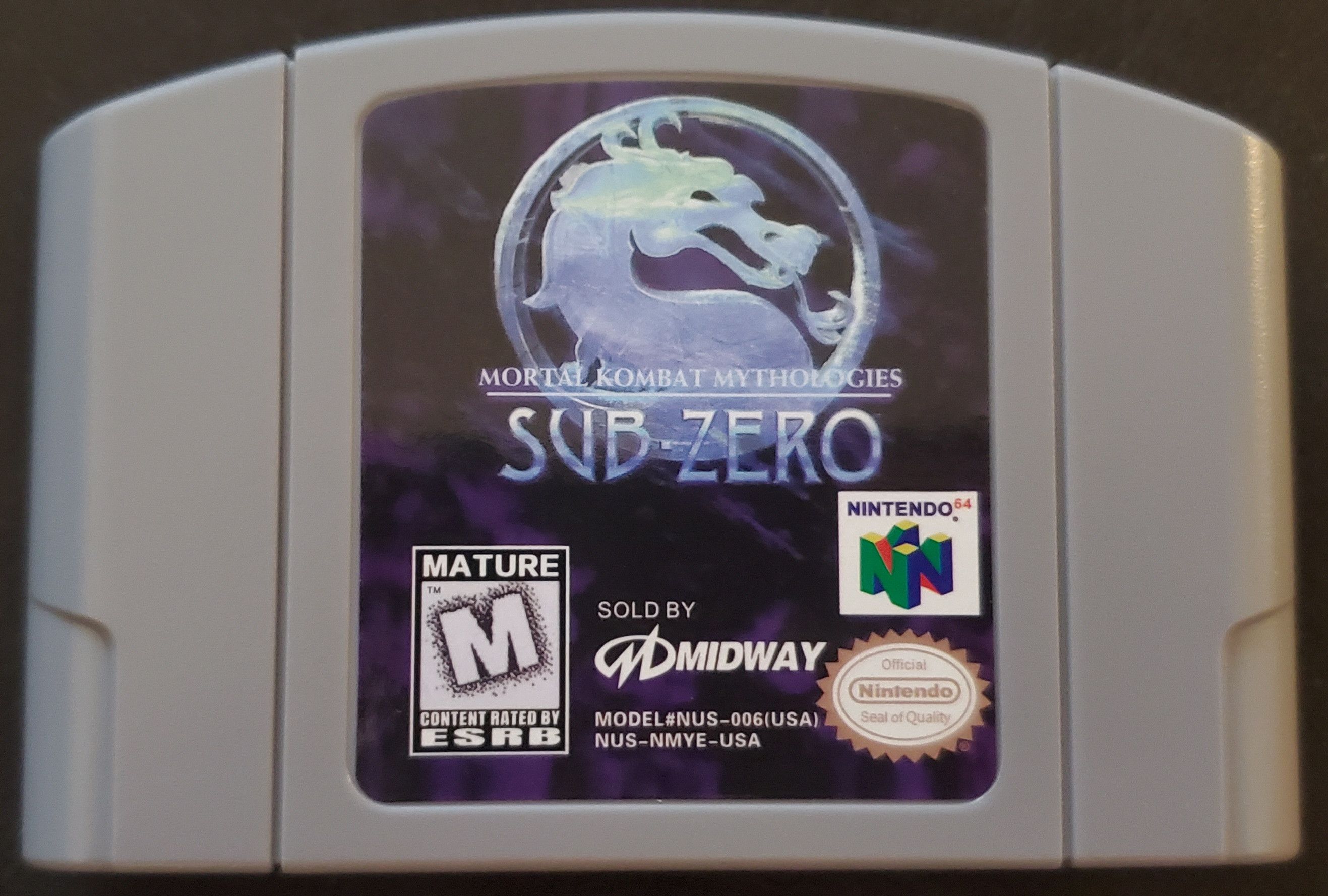 Nintendo Mortal Kombat Sub Zero N64 Nintendo 64 Video Game Size ONE SIZE - 1 Thumbnail