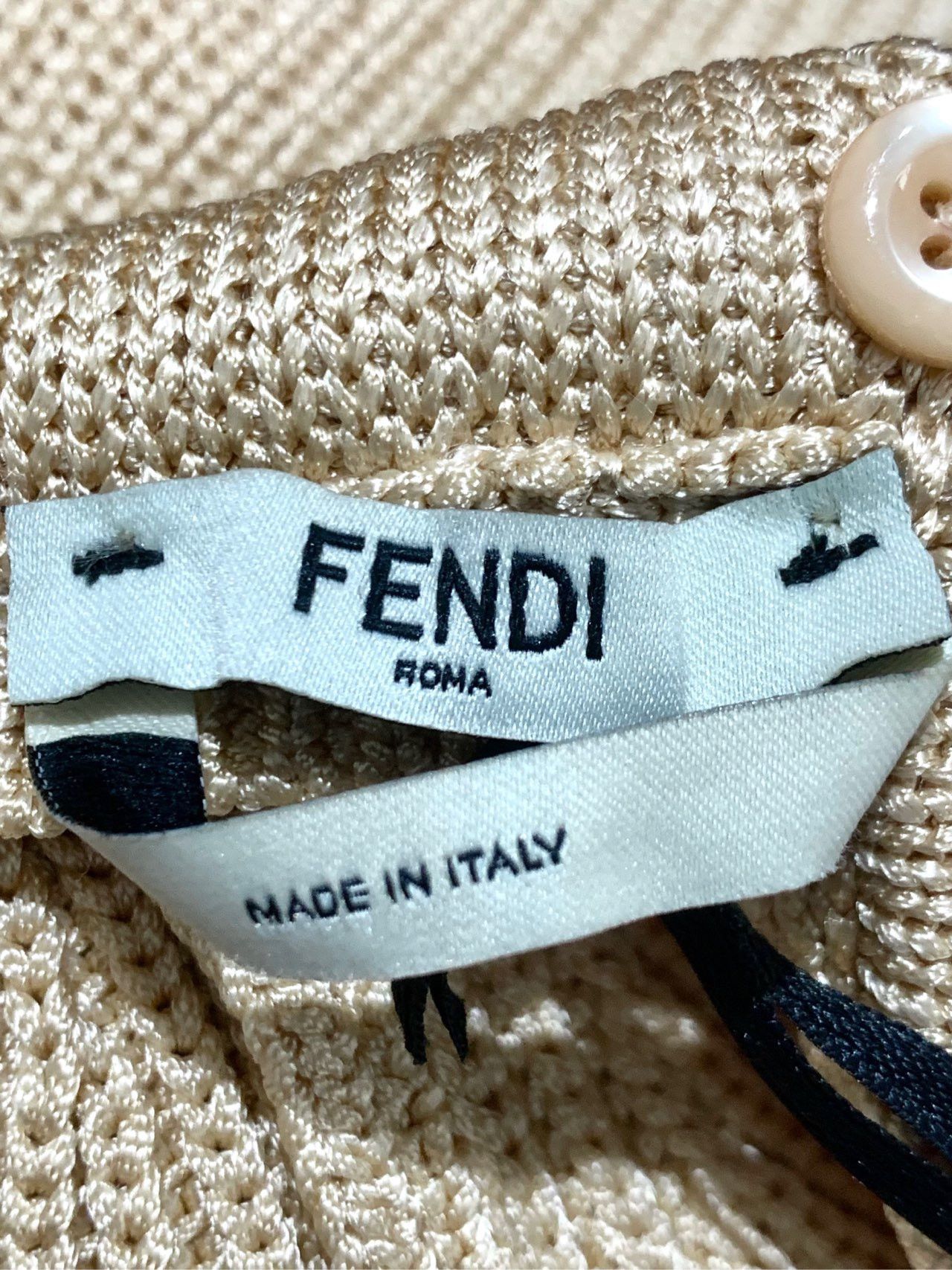 Fendi Fendi Brown Short Sleeve Knit Top (Size 38) Size XS / US 0-2 / IT 36-38 - 2 Thumbnail