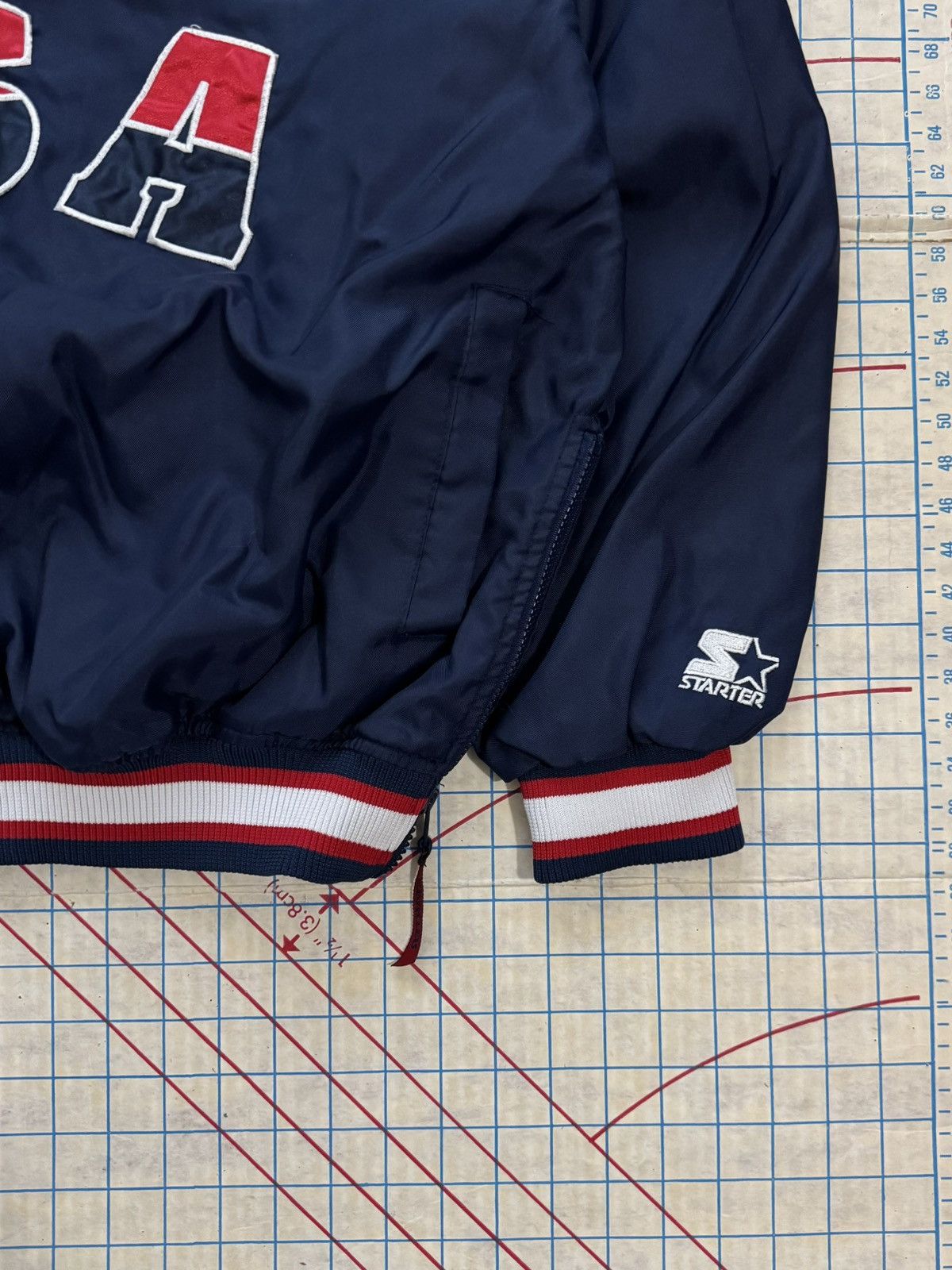 Starter Vintage Starter USA Basketball Pull Over Jacket Size Large Size US L / EU 52-54 / 3 - 4 Thumbnail