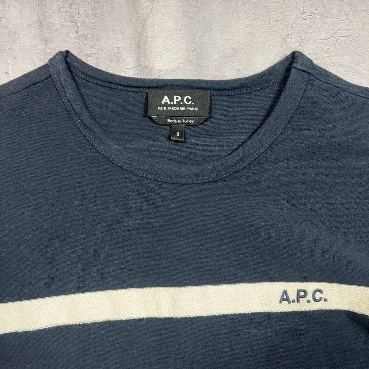 A.P.C. Rare! A.P.C Yukata Dark Navy Embroider Logo Tee Y2K Size US S / EU 44-46 / 1 - 5 Thumbnail