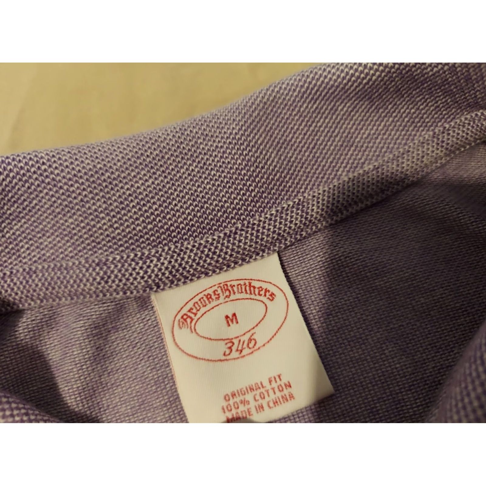 Brooks Brothers Mens Brooks Brothers Polo Shirt Medium Purple Cotton Size US M / EU 48-50 / 2 - 3 Thumbnail