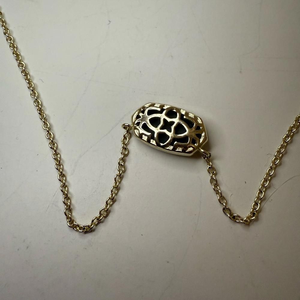 Designer Kendra Scott Elisa Necklace Platinum Drusy Pendant Gold Size ONE SIZE - 7 Thumbnail