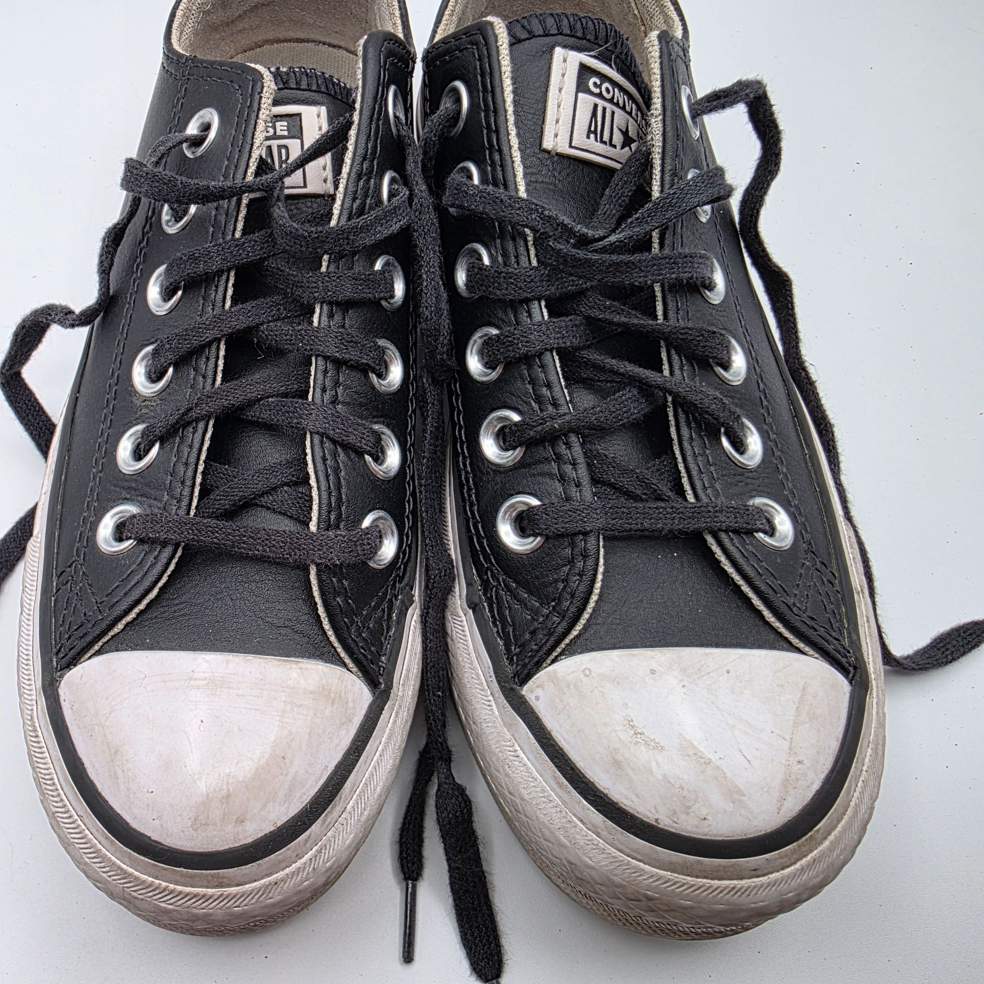 Converse Converse All Star Women’s Size 5.5 Black Leather Low Top Sne Size US 5.5 / IT 35.5 - 10 Thumbnail