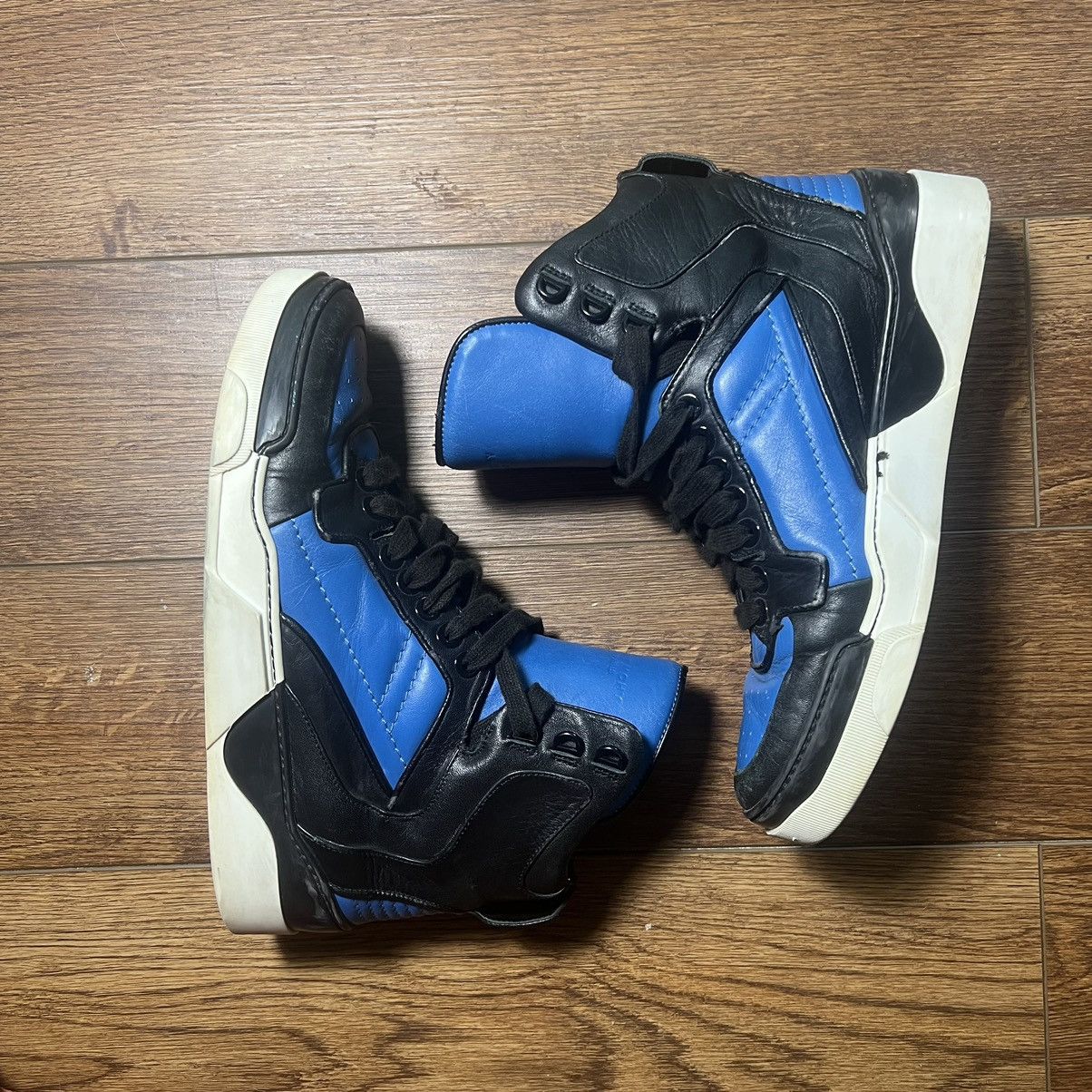 Givenchy 2014 Givenchy Blue & Black Hi-Top Sneakers Size US 10.5 / EU 43-44 - 2 Thumbnail