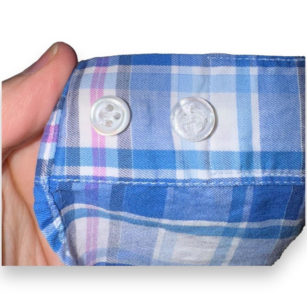 Peter Millar Peter Millar Collection Blue Plaid Dress Shirt L Size US L / EU 52-54 / 3 - 7 Thumbnail