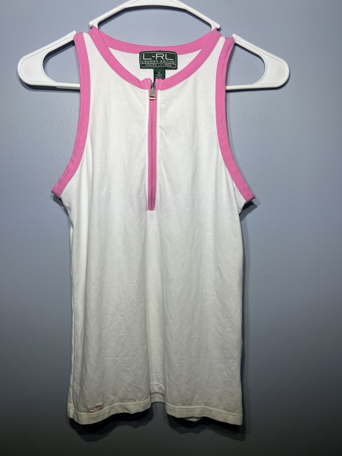 Lauren Ralph Lauren Lauren Ralph Lauren Active White & Pink Half Zip wms Sz S Size S / US 4 / IT 40 - 2 Thumbnail