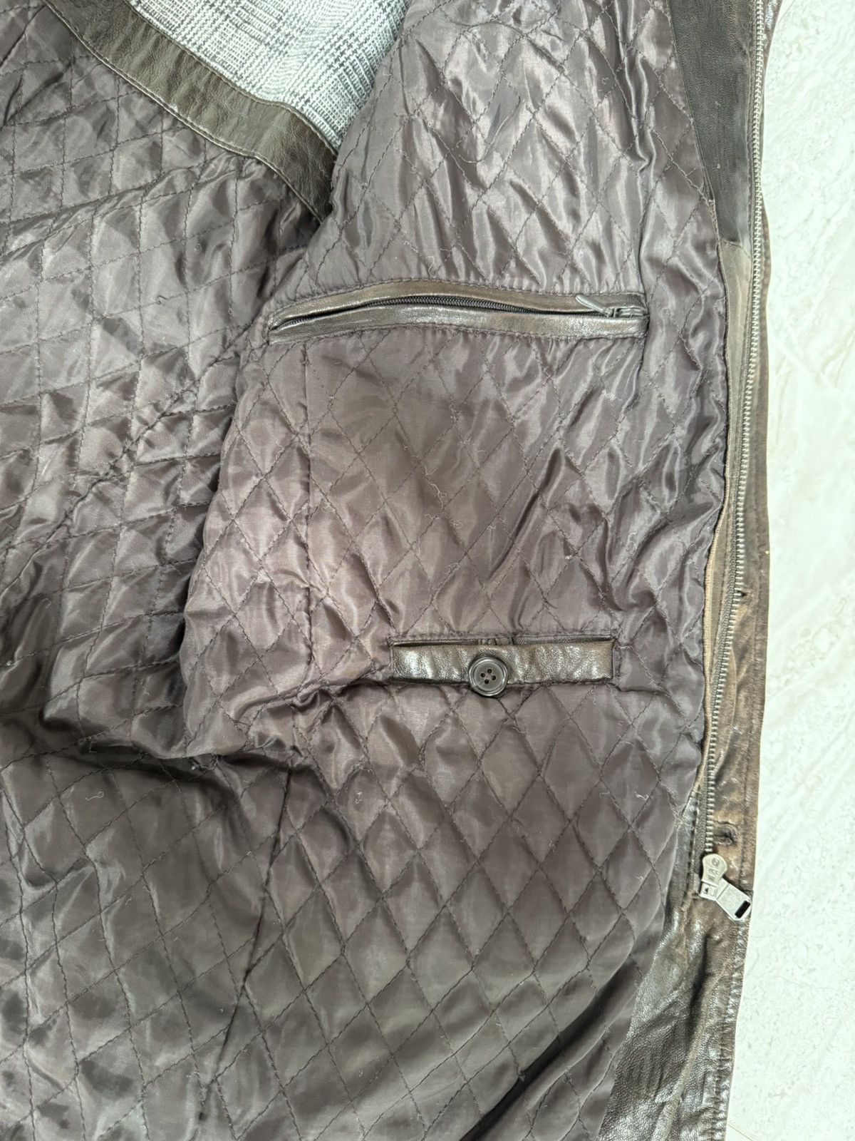 Other Vintage Heavy Leather Field Jacket – Brown – emilio adani Size US L / EU 52-54 / 3 - 11 Thumbnail