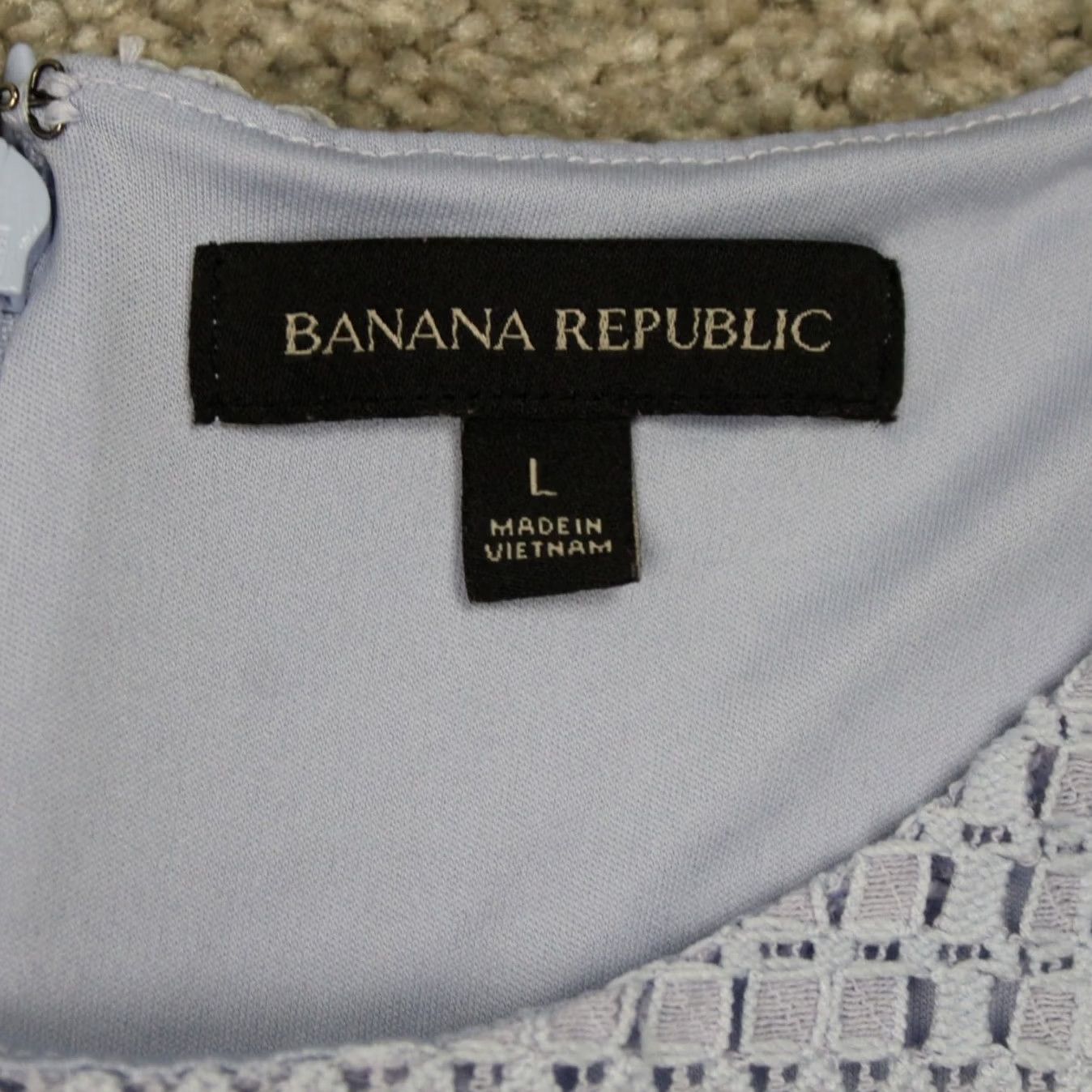 Banana Republic Banana Republic Shirt Womens Large Blue Nylon/Cotton Lined Short Sleeve T-Shirt Size L / US 10 / IT 46 - 7 Thumbnail