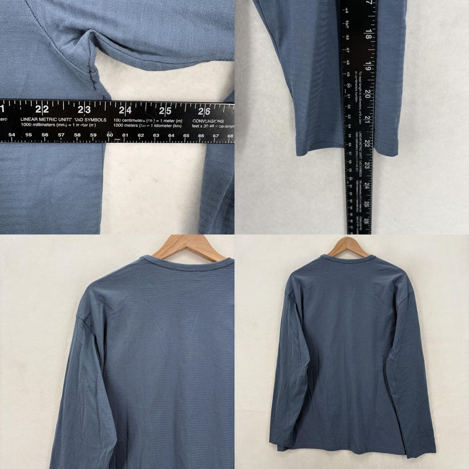 Express Express Shirt Mens XL Blue Long Sleeve Pocket Tee 100% Cotton Crewneck Casual Size US XL / EU 56 / 4 - 8 Thumbnail