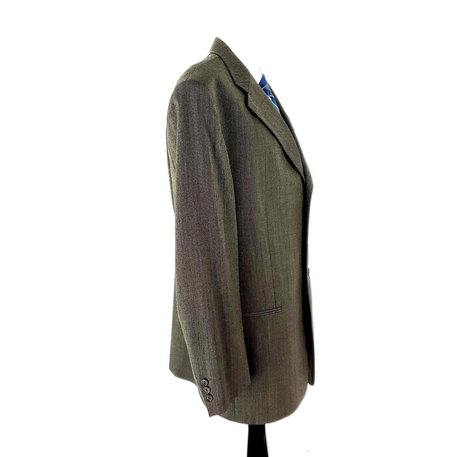 Givenchy Monsieur Givenchy Worsted Wool 4 Button Sport Coat 46L Brown Size 46L - 6 Thumbnail