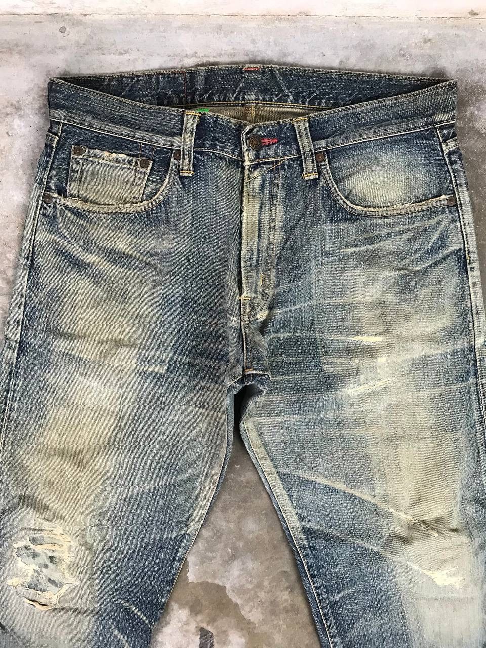 Edwin × Japanese Brand × Vintage Vintage Distressed Edwin Denim Pants Size US 36 / EU 52 - 3 Thumbnail