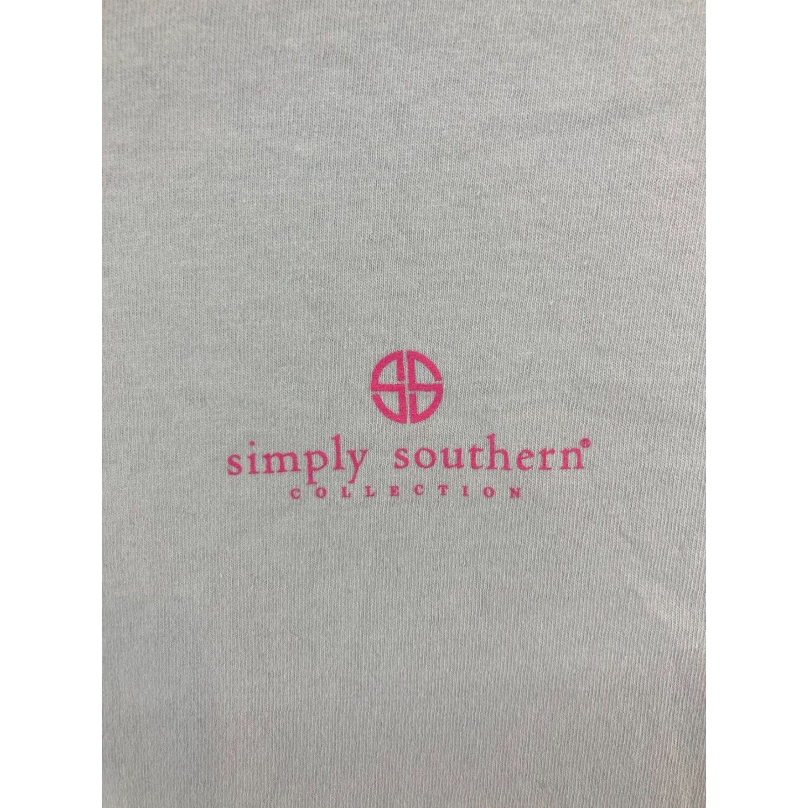 Vintage Simply Southern TShirt Womens Small Blue Easter Hunting With My Gnomies Eggs Size S / US 4 / IT 40 - 5 Thumbnail