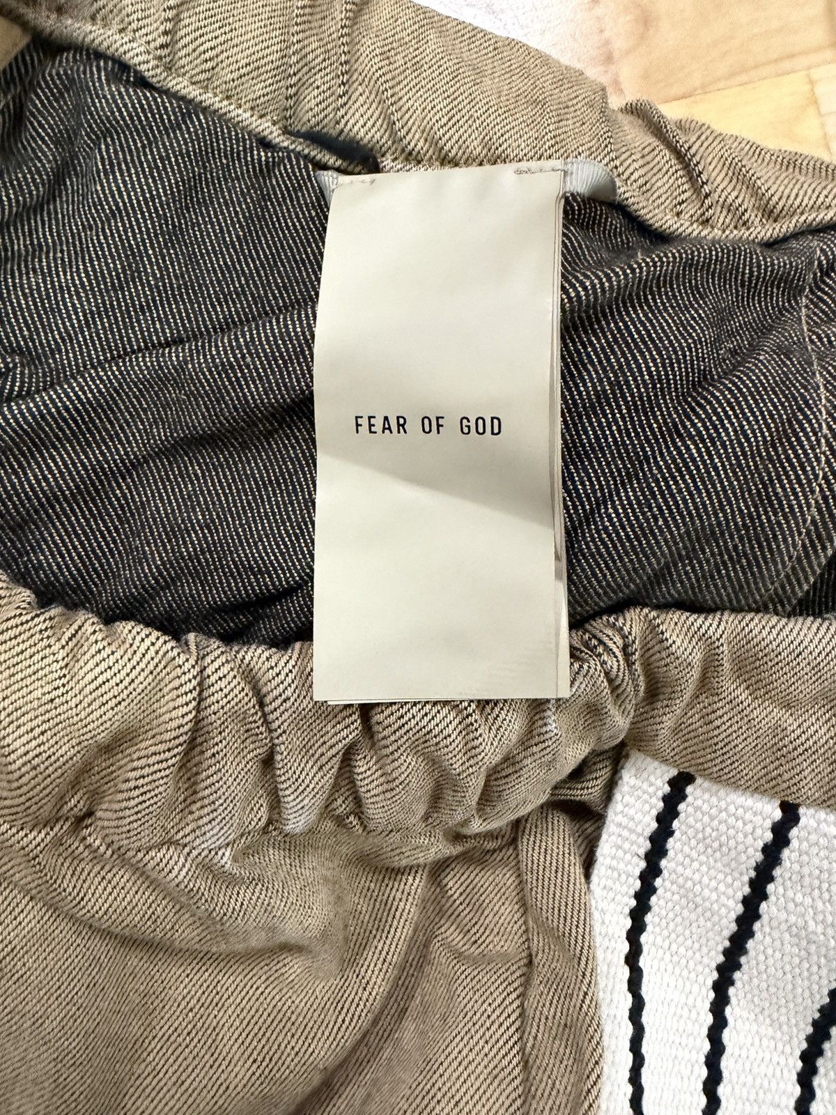 Fear of God FEAR OF GOD Denim Stripe Shorts Size US 34 / EU 50 - 4 Thumbnail