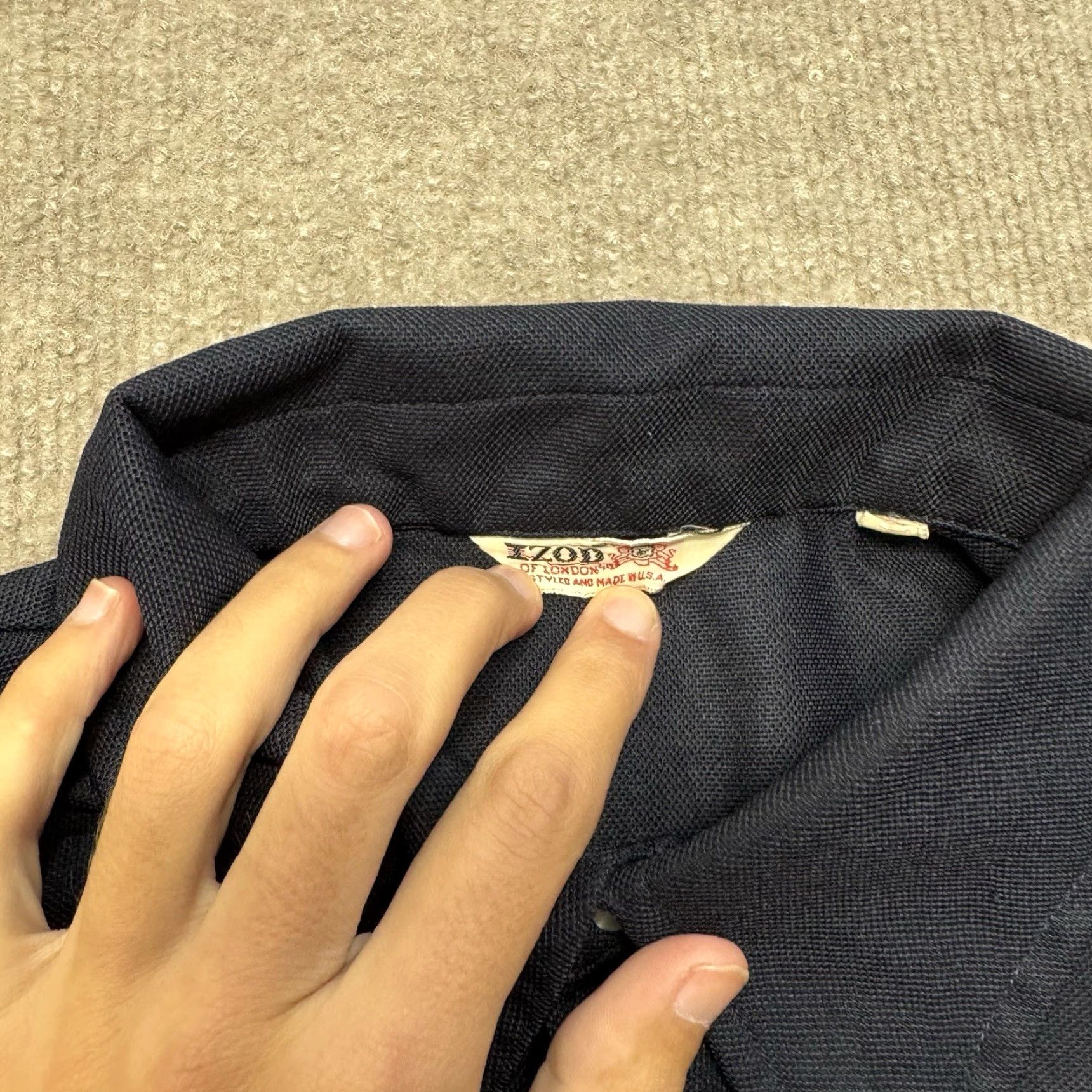 Izod VINTAGE Izod Of London Polo Shirt Mens L 70s Blue Long Sleeve Button Front Size US L / EU 52-54 / 3 - 4 Thumbnail