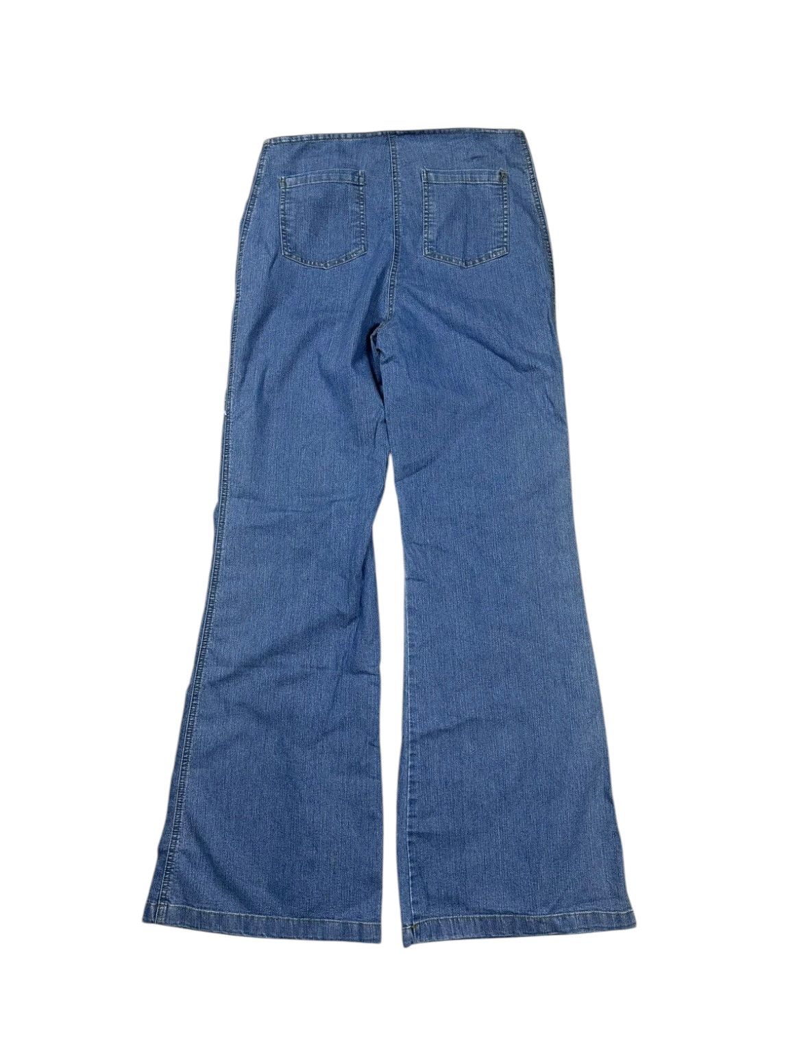 Japanese Brand × Vintage Vintage y2k Flare Bootcut Patchwork Denim Pants Jeans Size US 31 - 7 Thumbnail