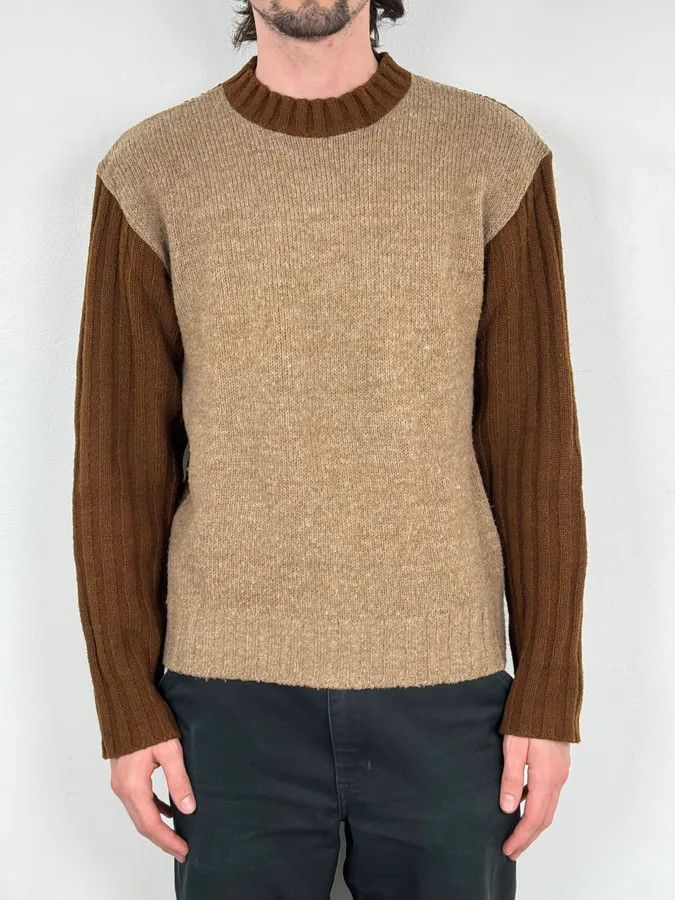 Dolce & Gabbana 2000s Dolce & Gabbana Brown Wool & Grey Sweater Size US S / EU 44-46 / 1 - 1 Thumbnail