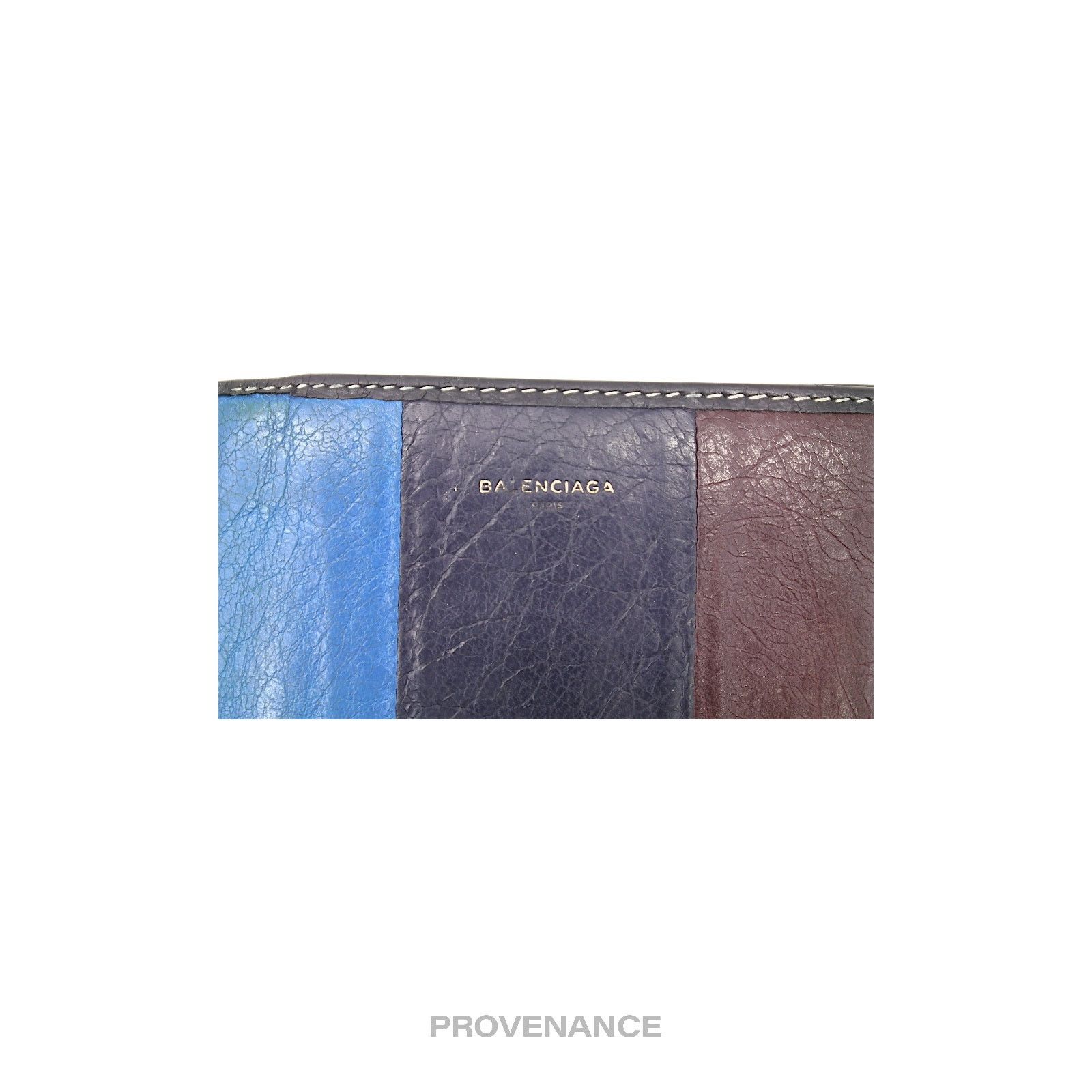 Balenciaga 🔴 Balenciaga Bazaar Bifold Wallet - Blue/Black Patchwork Size ONE SIZE - 6 Thumbnail