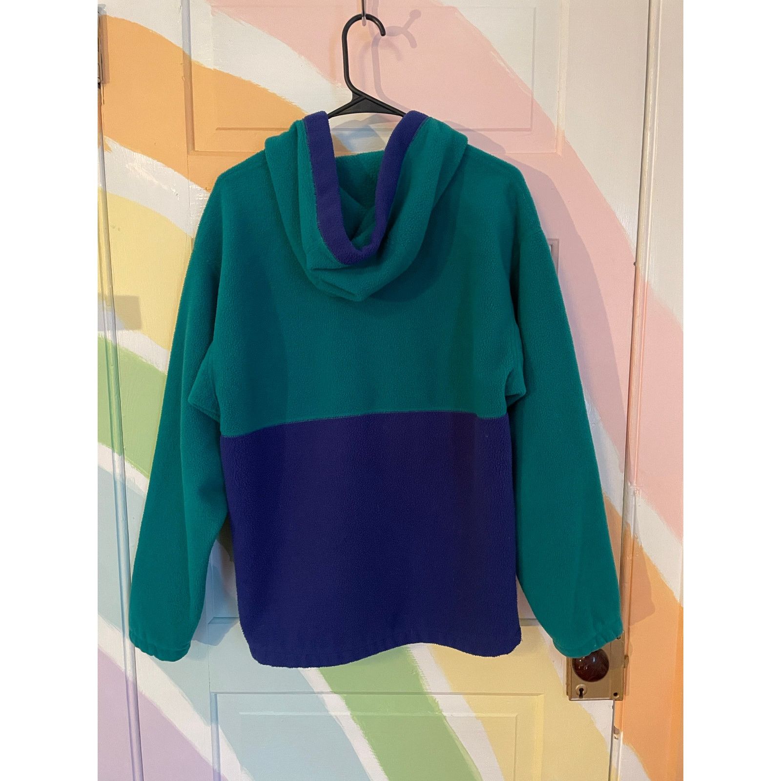 Columbia Vintage Columbia Hooded Fleece Jacket Green Purple M/L Size US M / EU 48-50 / 2 - 5 Thumbnail