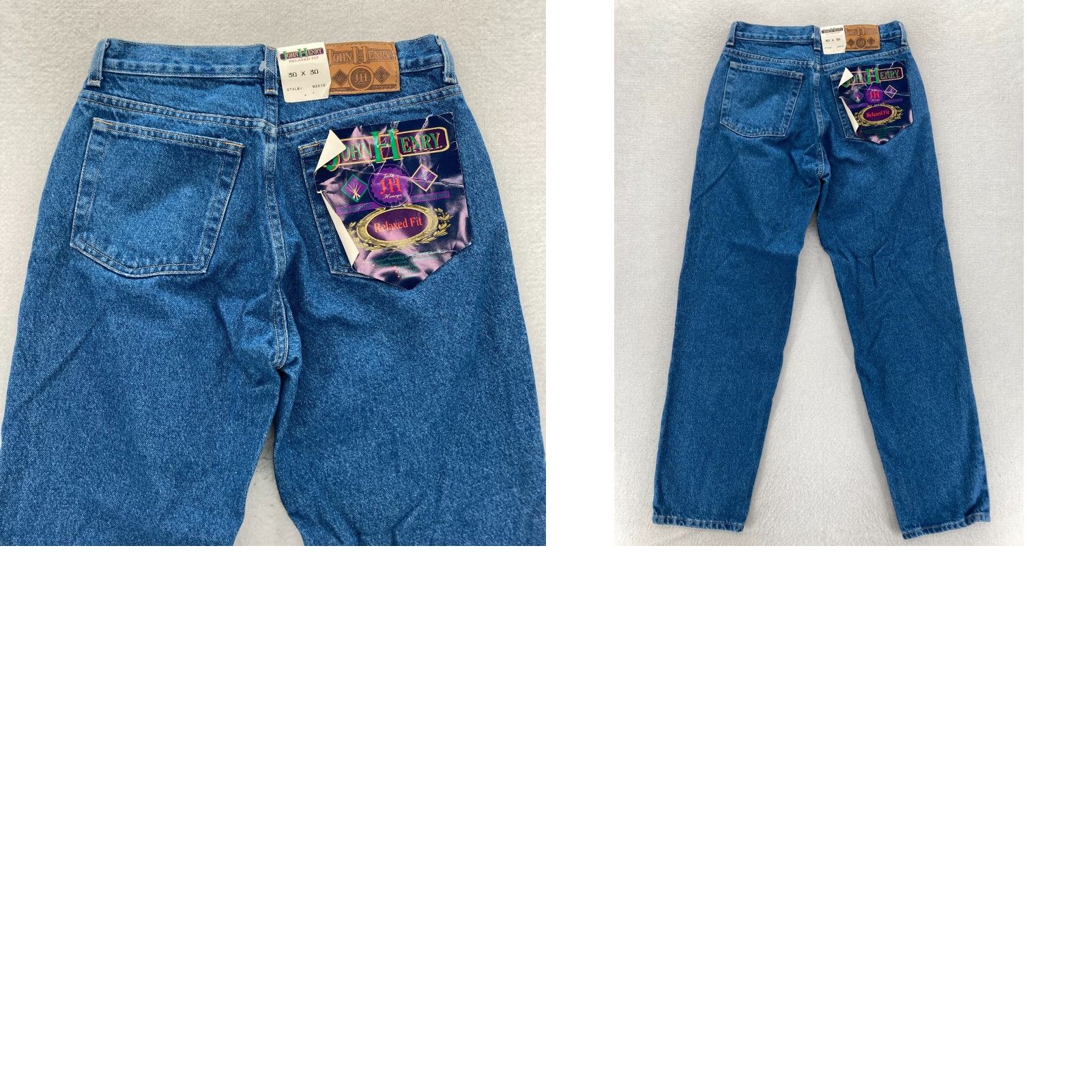 Denime VINTAGE John Henry Jeans Mens 30x30 Relaxed Fit Straight Blue Denim Pant NWT Pants Mens 30 Blue Denim Straight Jeans John Henry Size US 30 / EU 46 - 9 Thumbnail