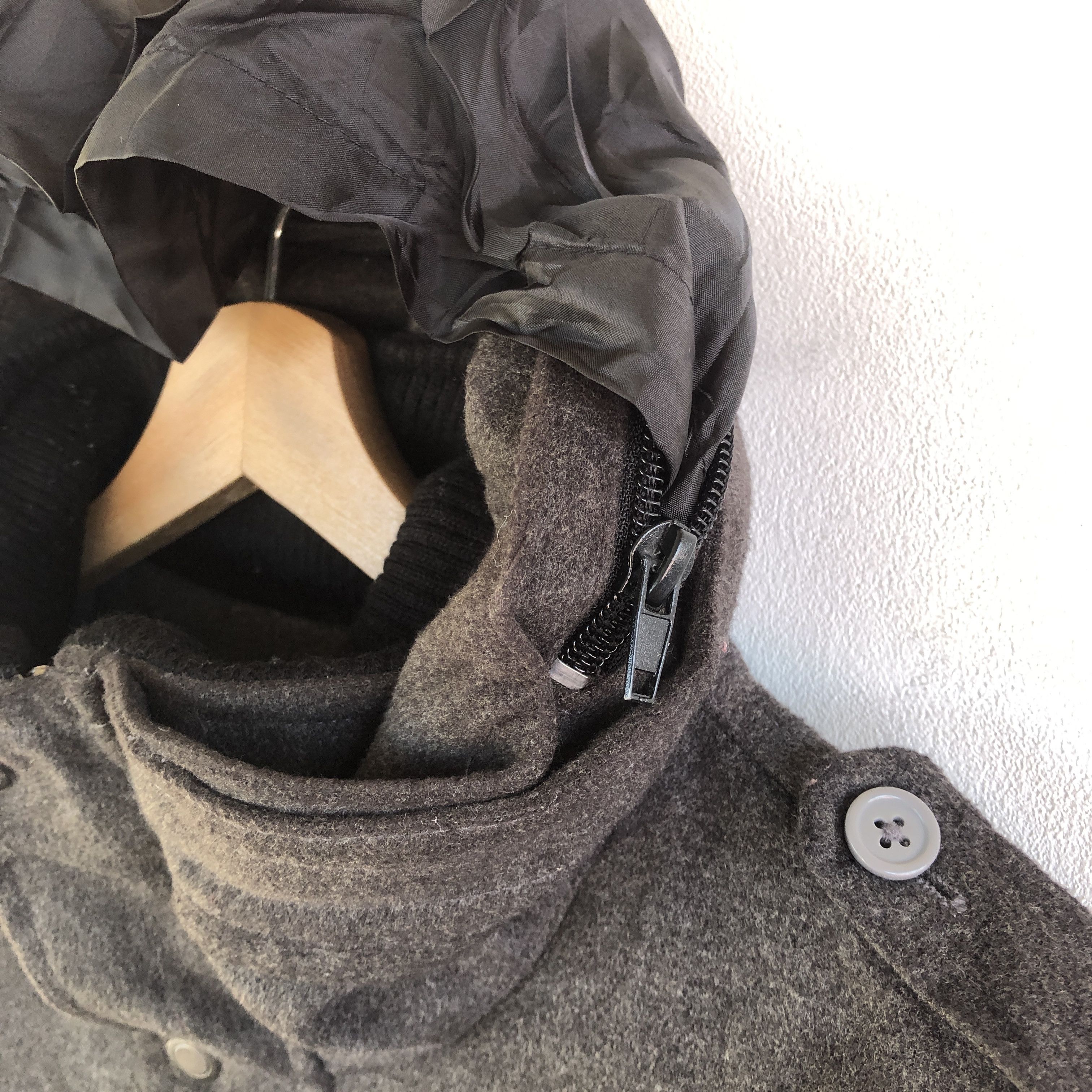 Japanese Brand × Vintage Vintage Nota Bene Hoodie Wool Bondage Chore Jacket Size US M / EU 48-50 / 2 - 5 Thumbnail