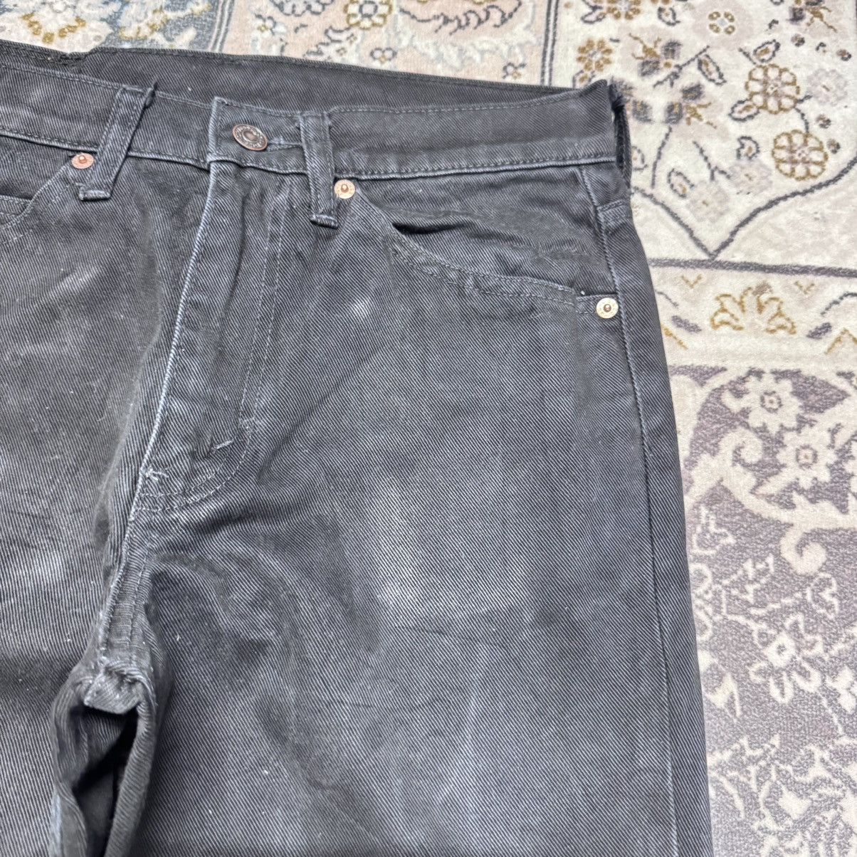 Levi's Vintage Levis 517 Black Denim Flare Jeans Hedi Slimane Size US 30 / EU 46 - 6 Thumbnail
