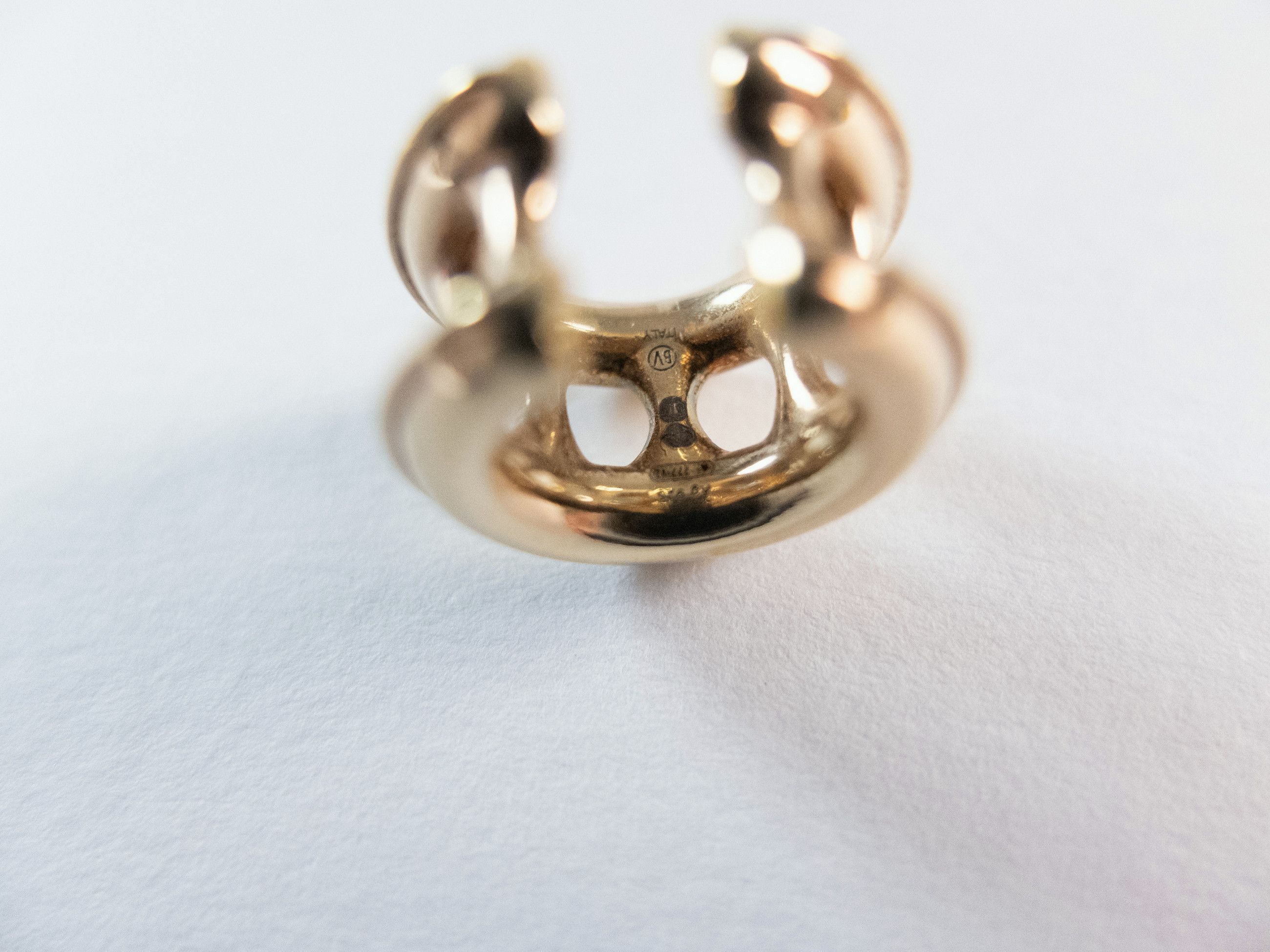 Bottega Veneta BOTTEGA VENETA gold plated Sterling silver single ear cuff Size ONE SIZE - 7 Thumbnail