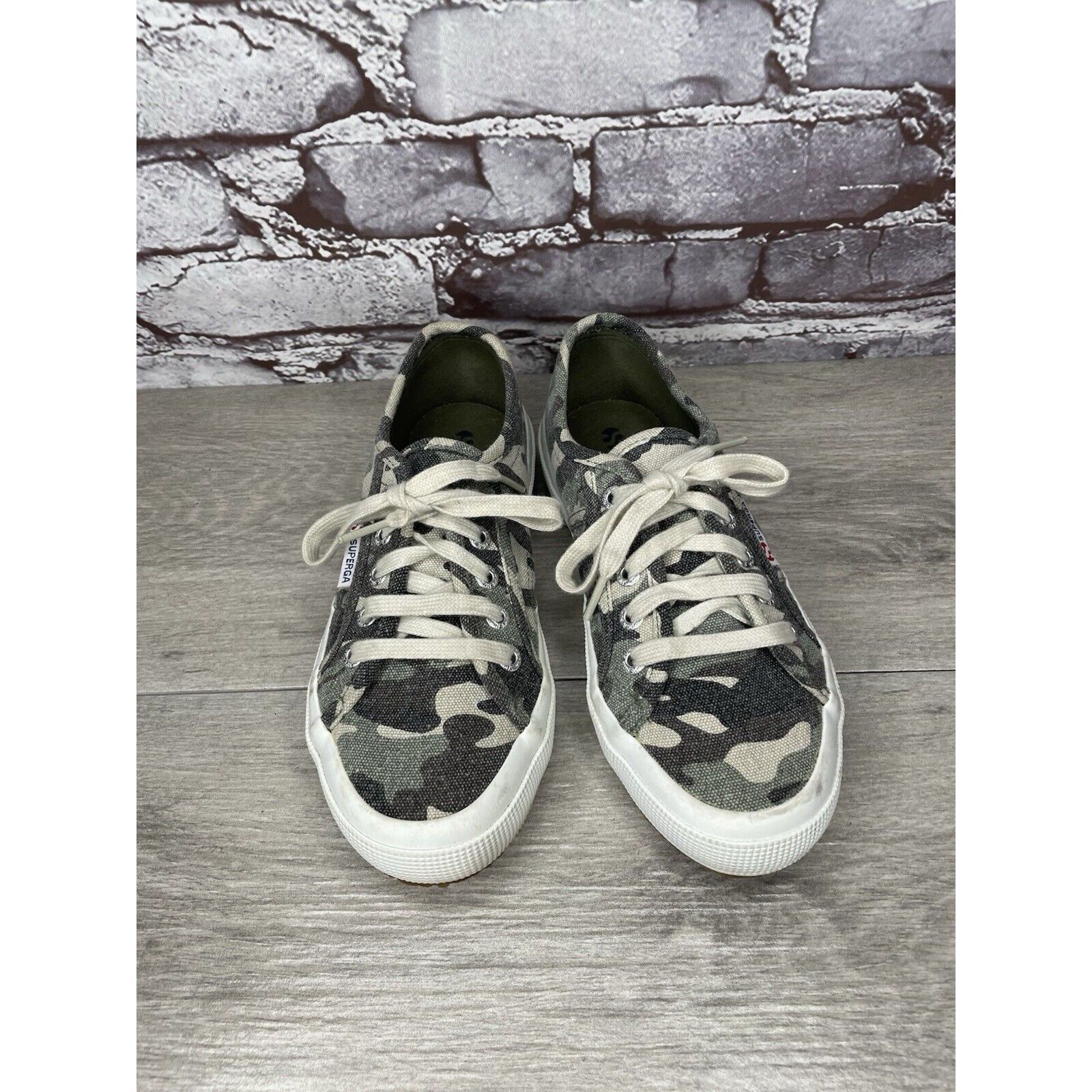 Superga Superga Camo Army Canvas Fabric Lace Up Casual Sneakers Shoe Size US 6 / IT 36 - 9 Thumbnail